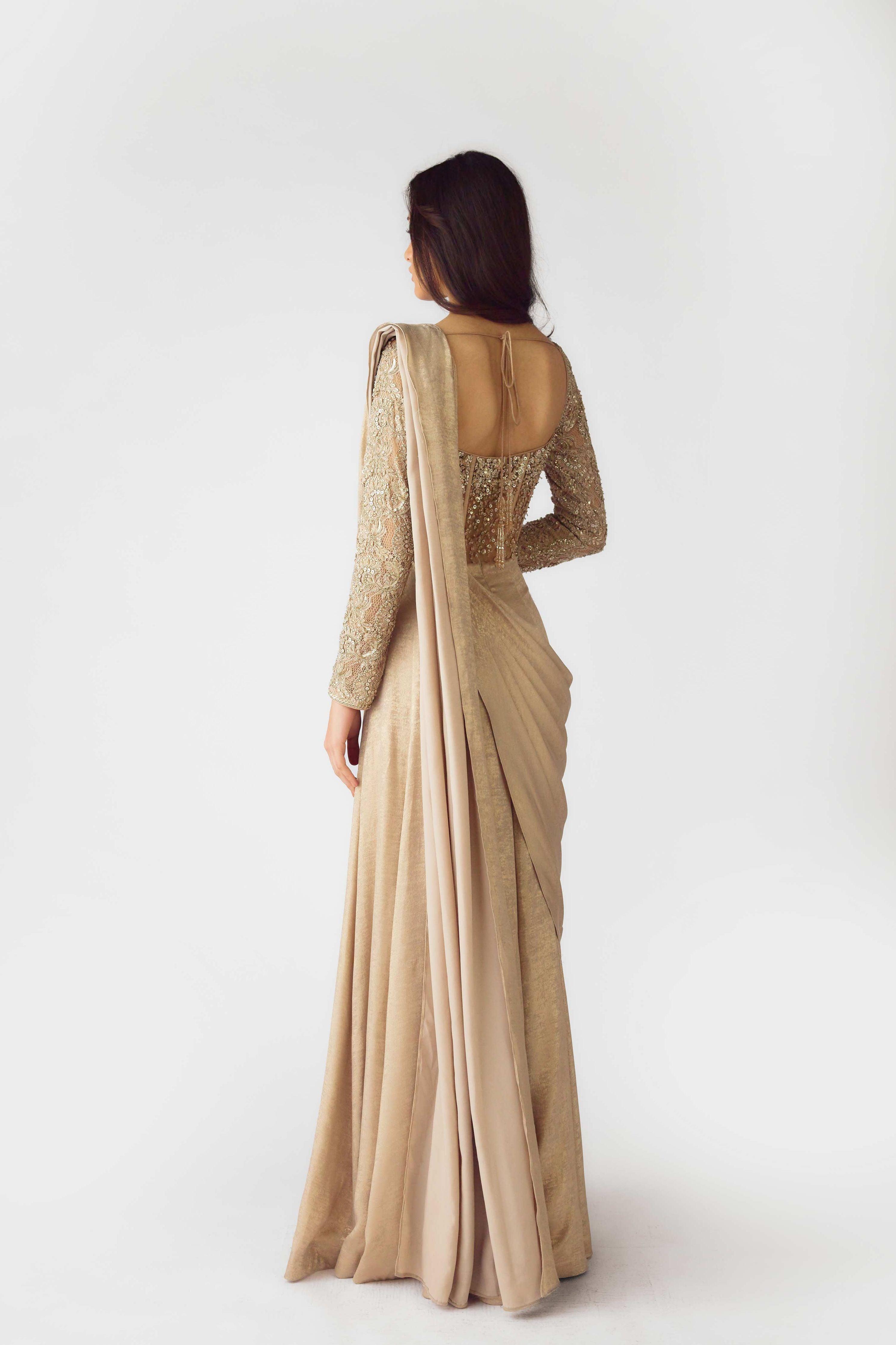 The Champagne Dawn Draped Jumpsuit.