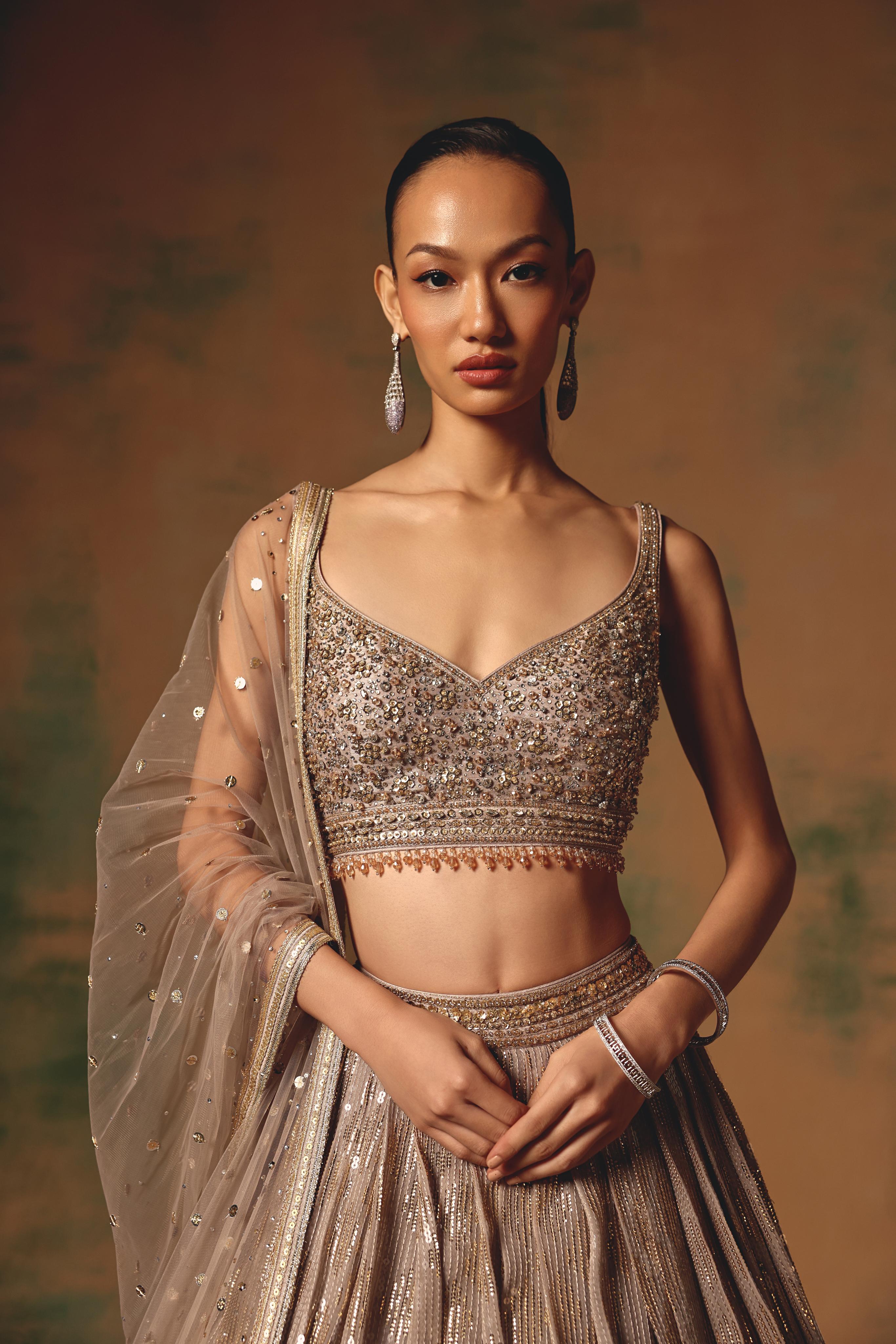 The Champagne Glow Lehenga