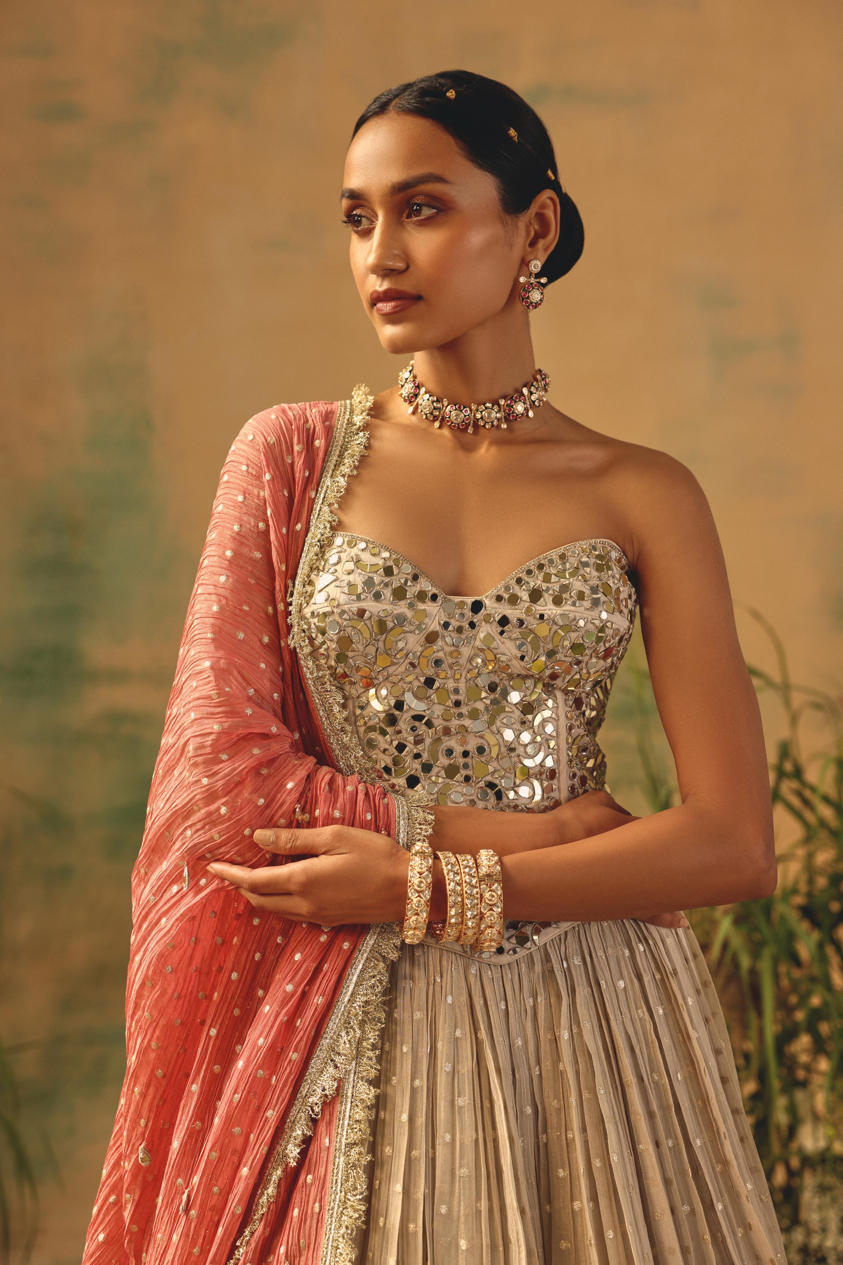 The Ivory & Amber Corset Lehenga