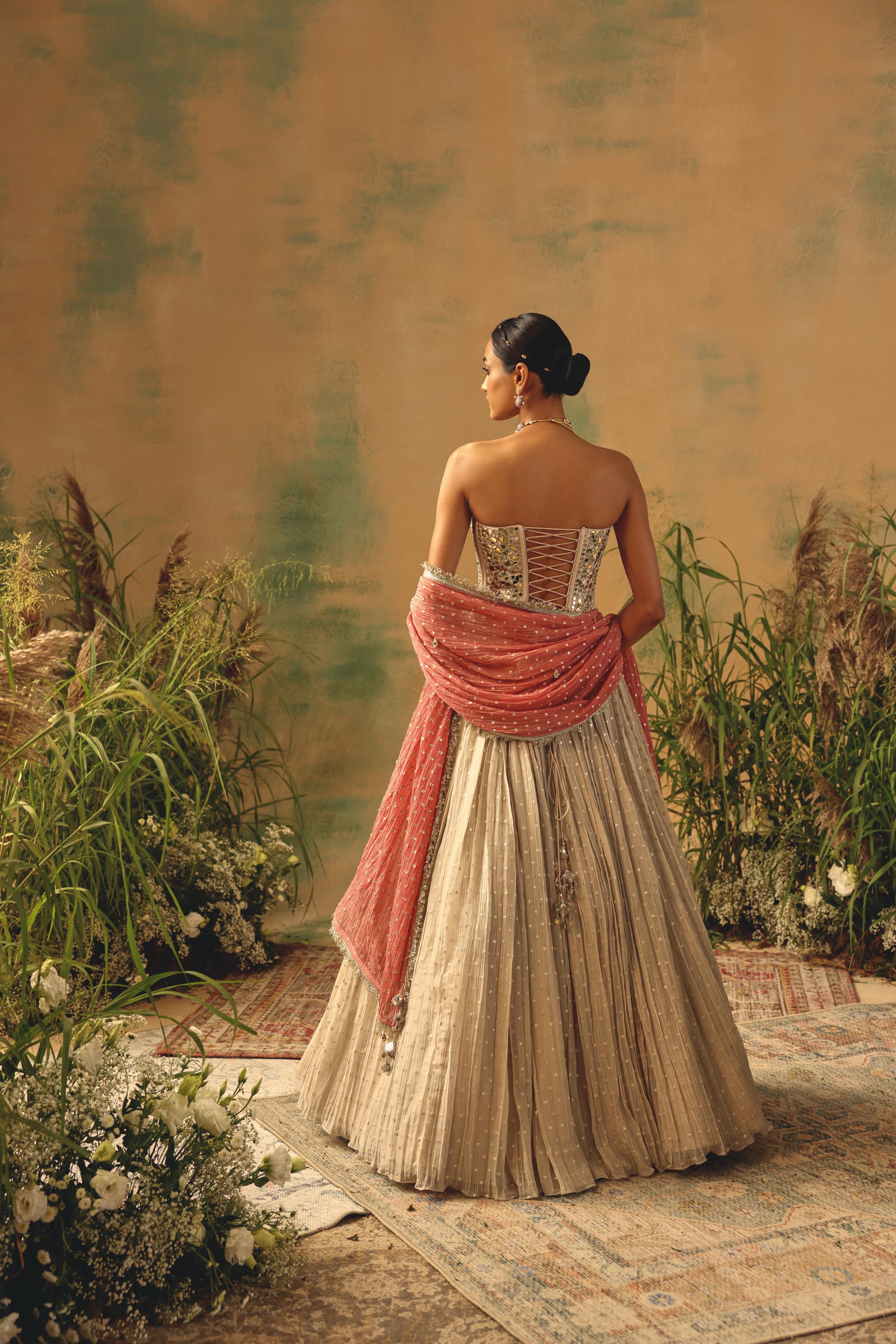 The Ivory & Amber Corset Lehenga