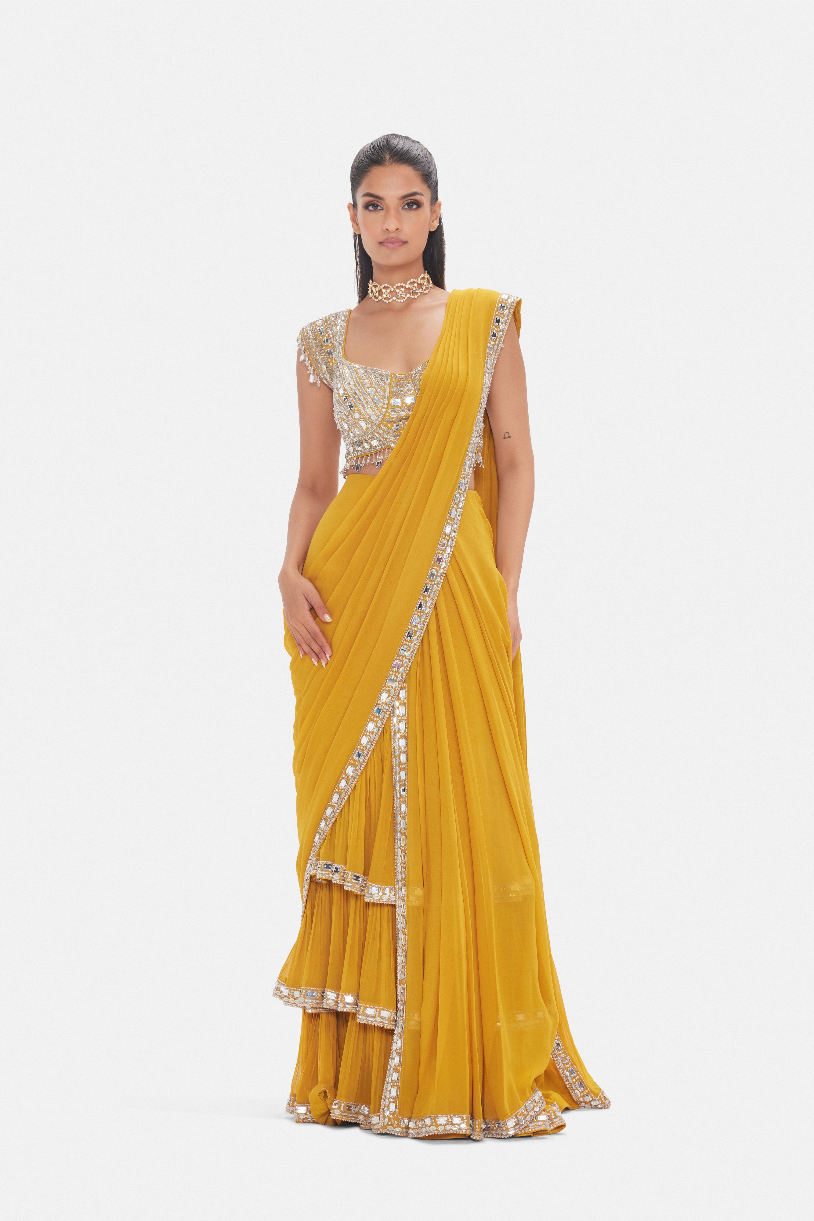 The Sunlit Sovereign Saree