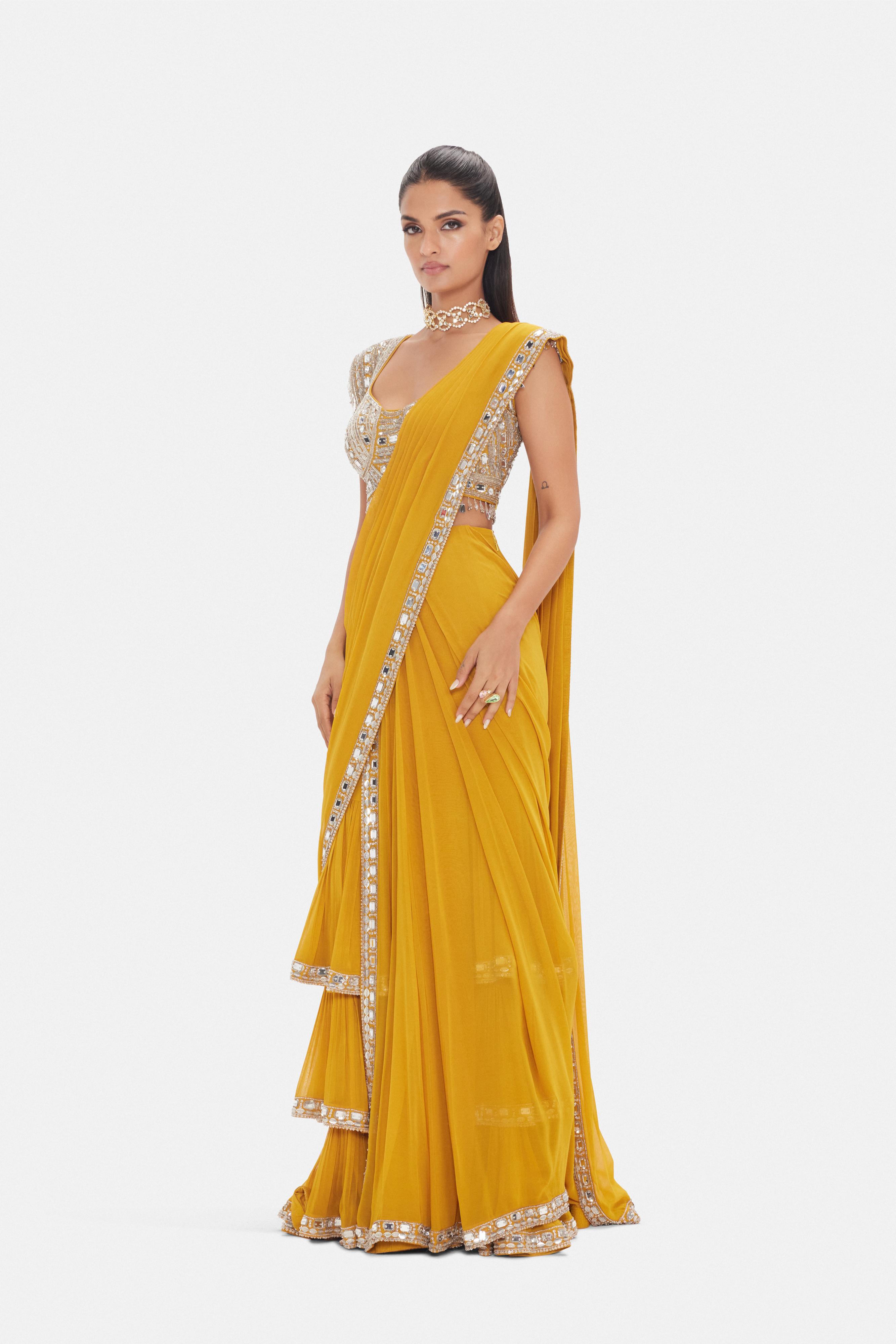 The Sunlit Sovereign Saree
