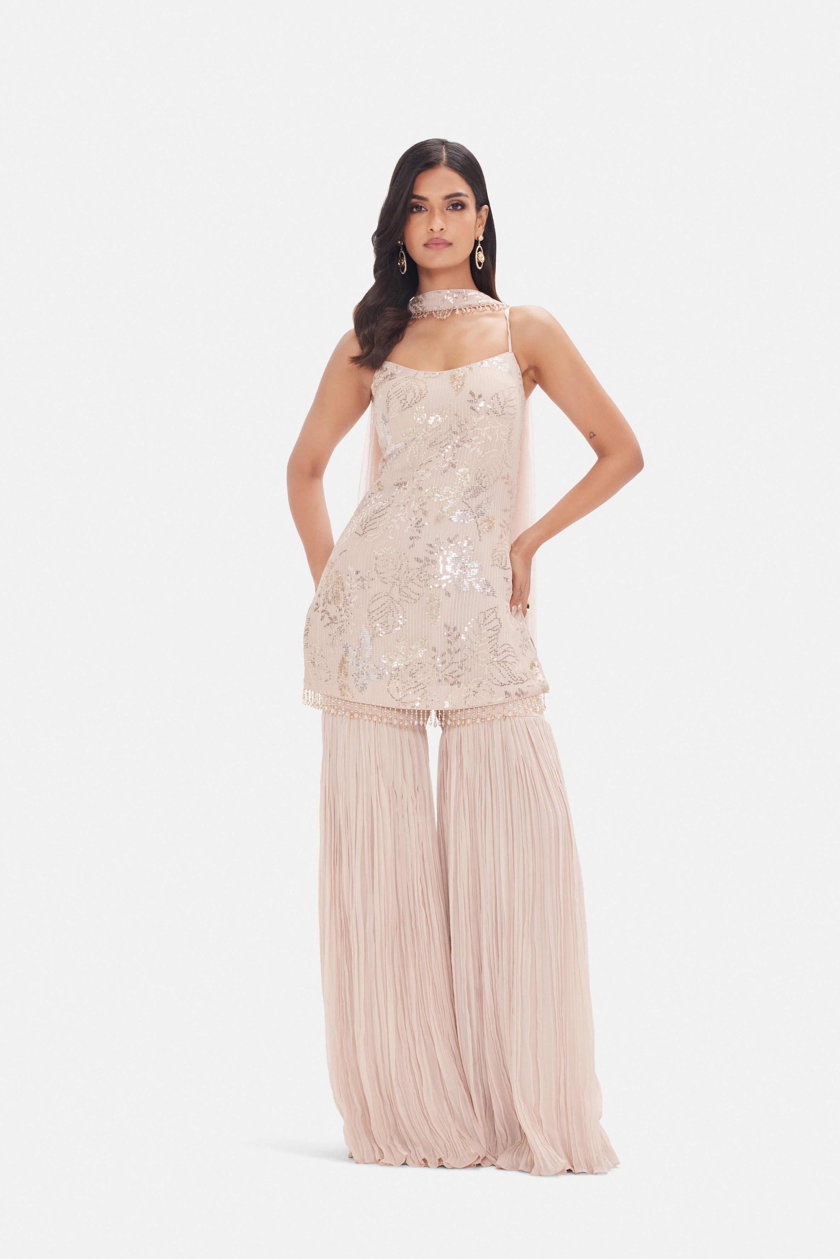 The Blush Garden Sharara Set