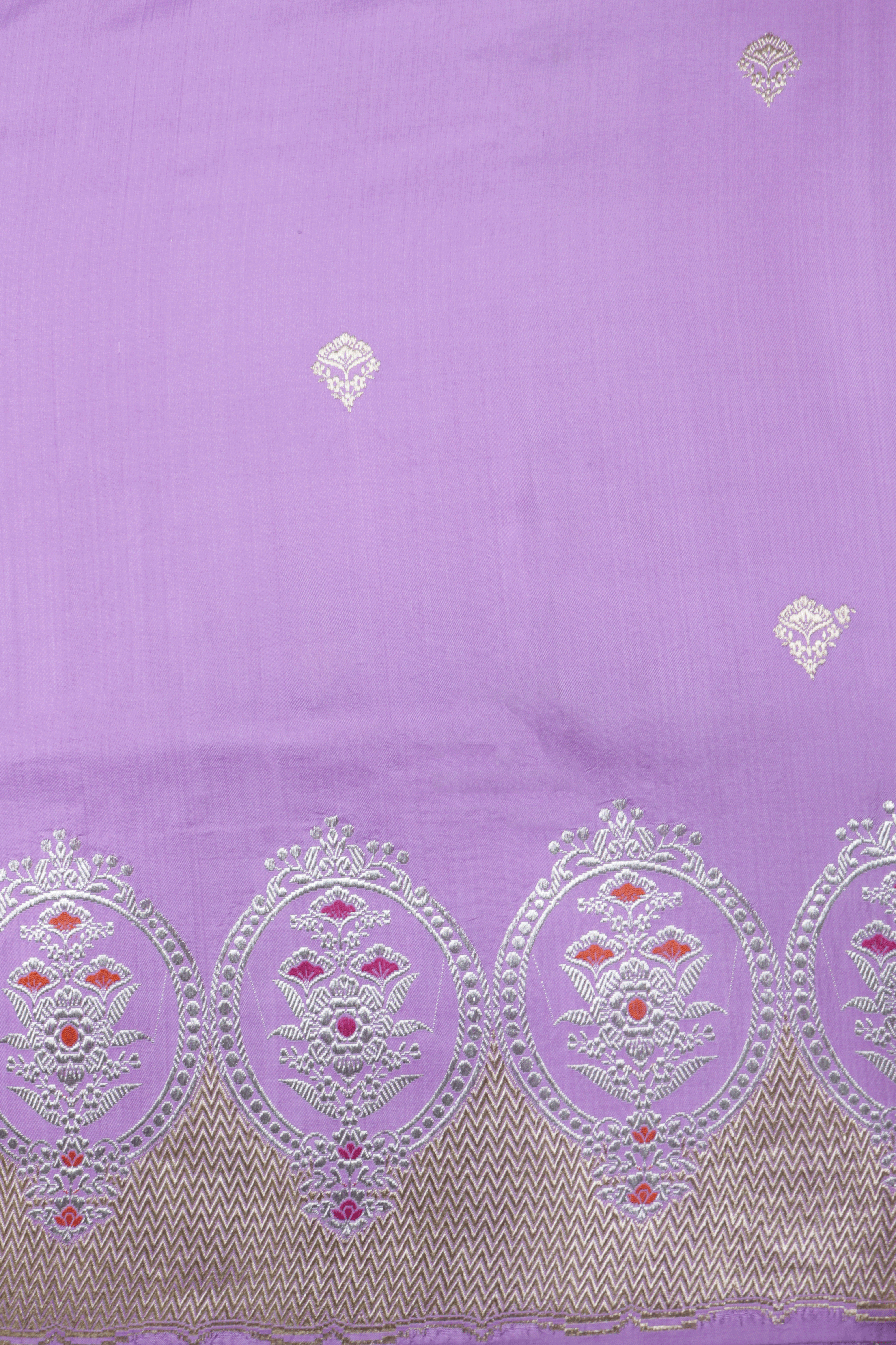 Lavender Banarasi Silk Saree  Mokshaa
