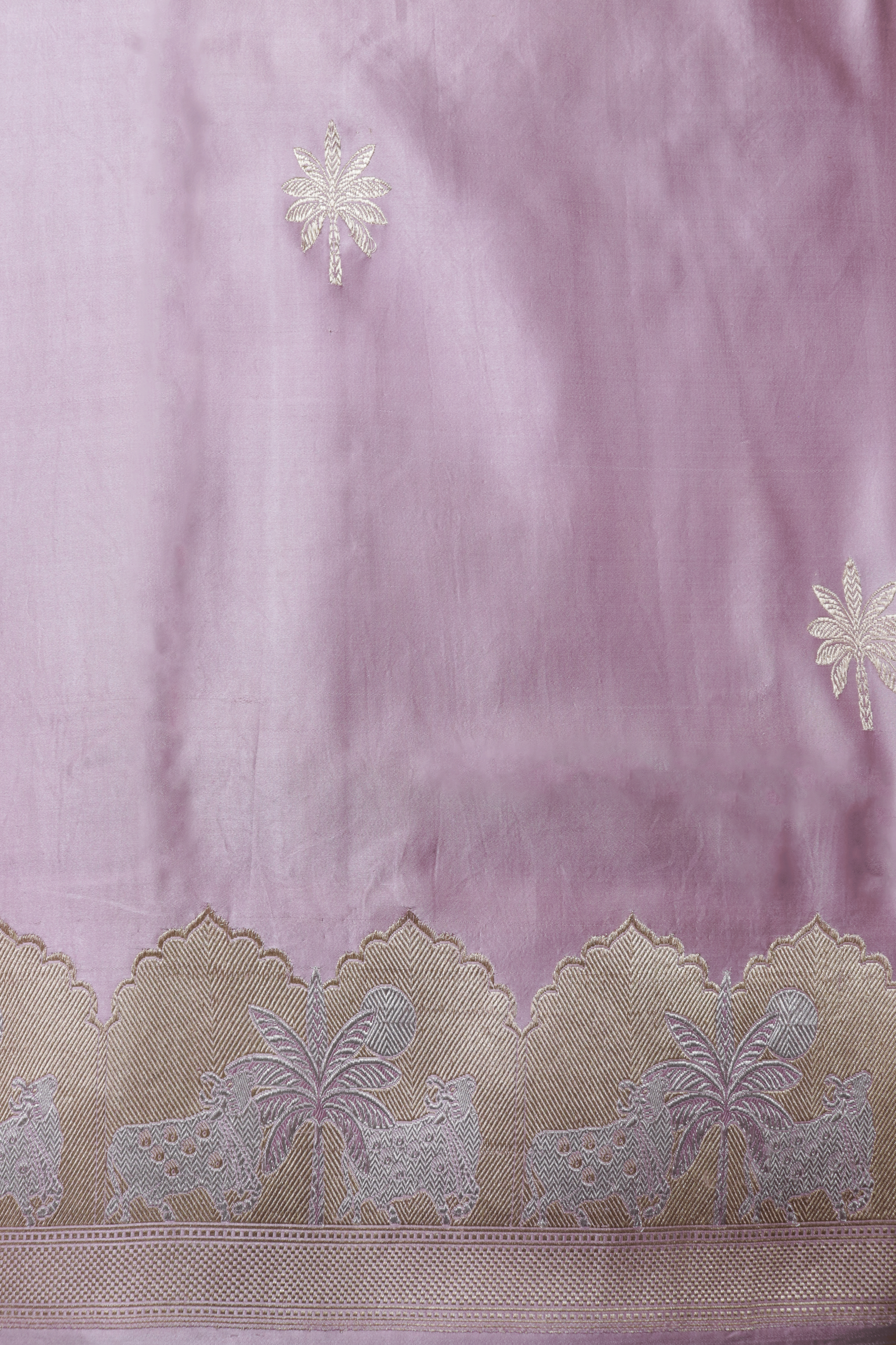 Pastel Pink Banarasi Silk Saree  Mokshaa