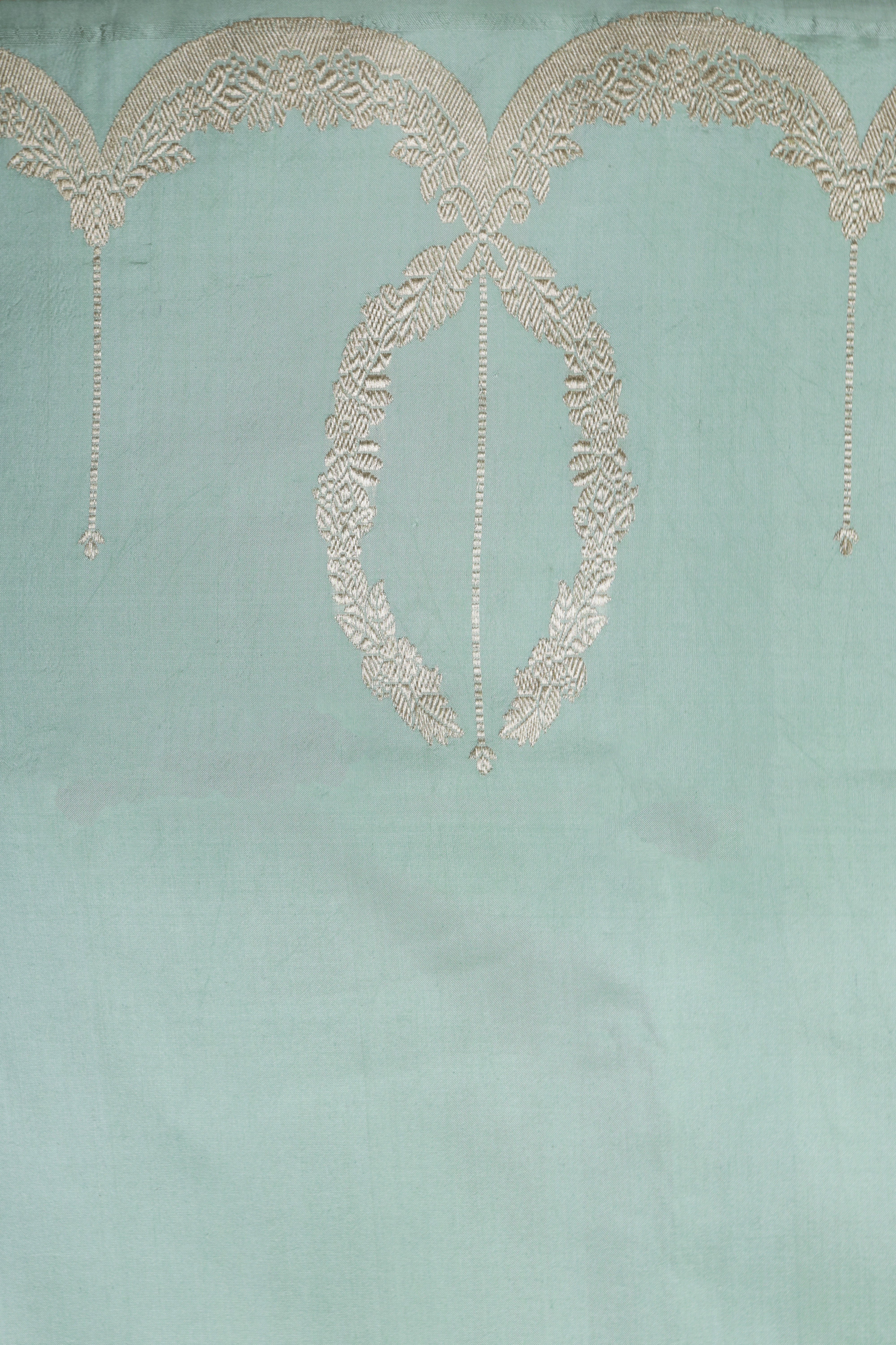 Mint Green Banarasi Silk Saree  Mokshaa