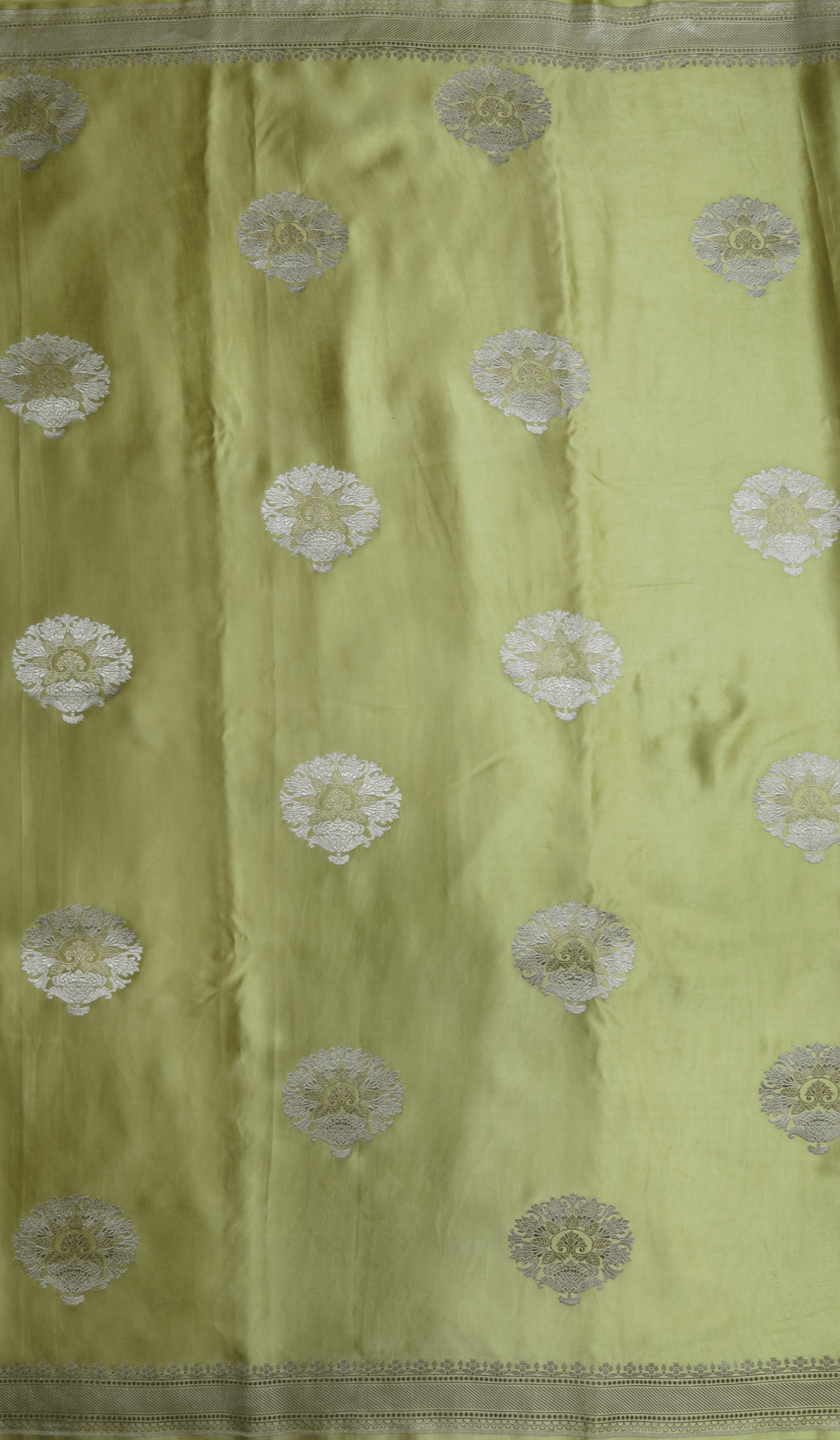 Light Pistachio Green Banarasi Silk Saree  Mokshaa