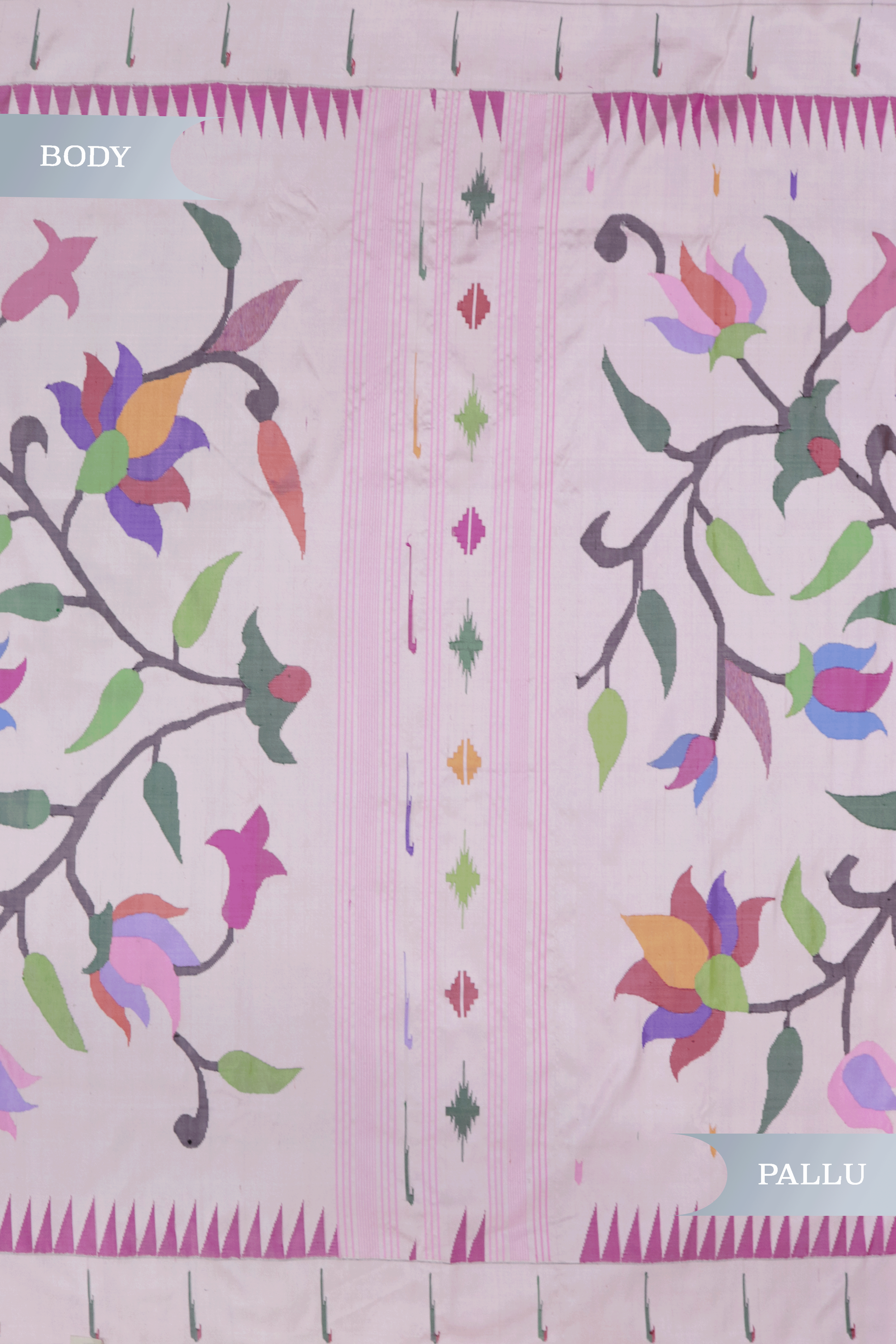 Champagne Gold Tissue Kora Banarasi Saree with Trellis Motifs (Copy)  Mokshaa