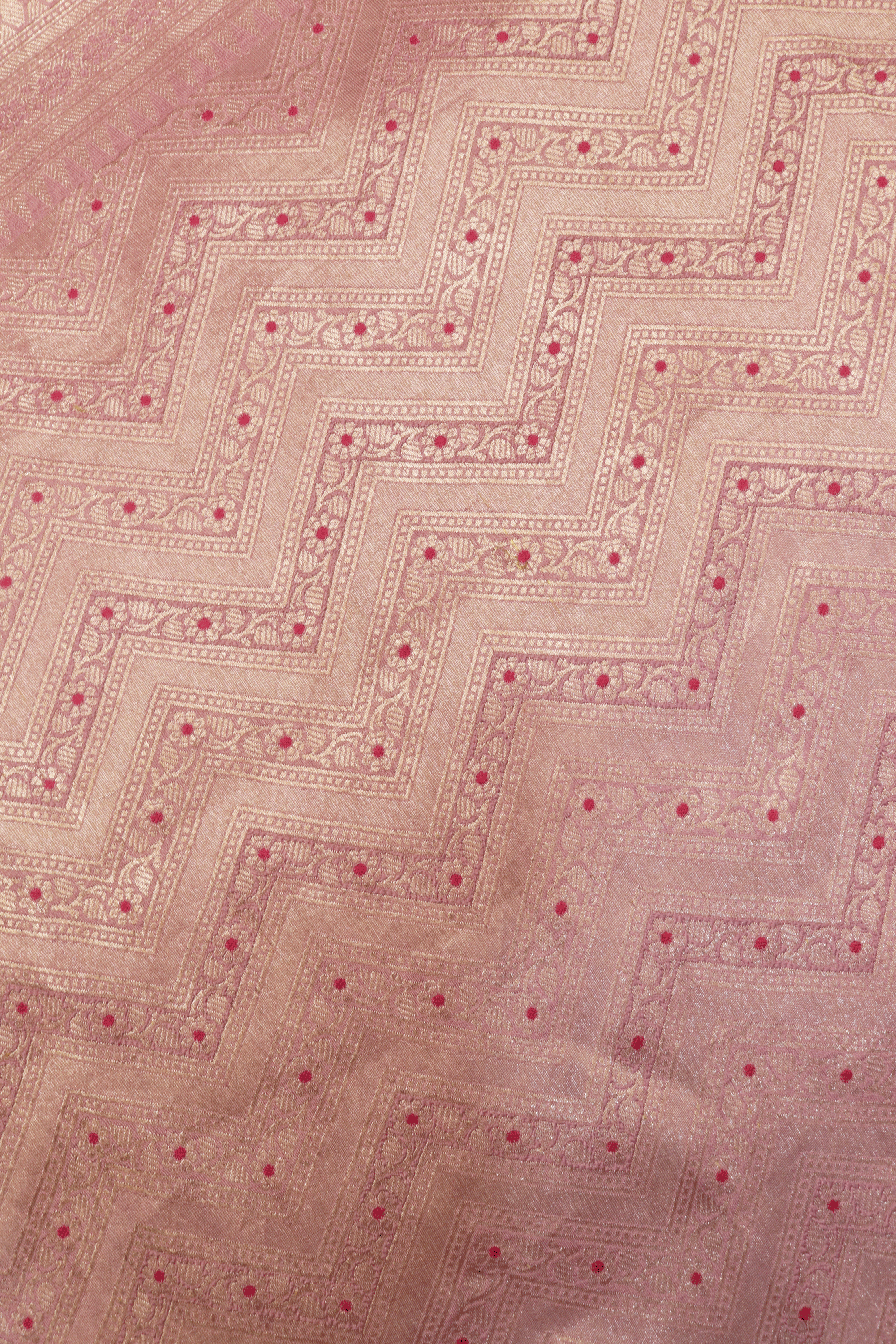 Blush Pink Banarasi Crepe Silk Saree  Mokshaa
