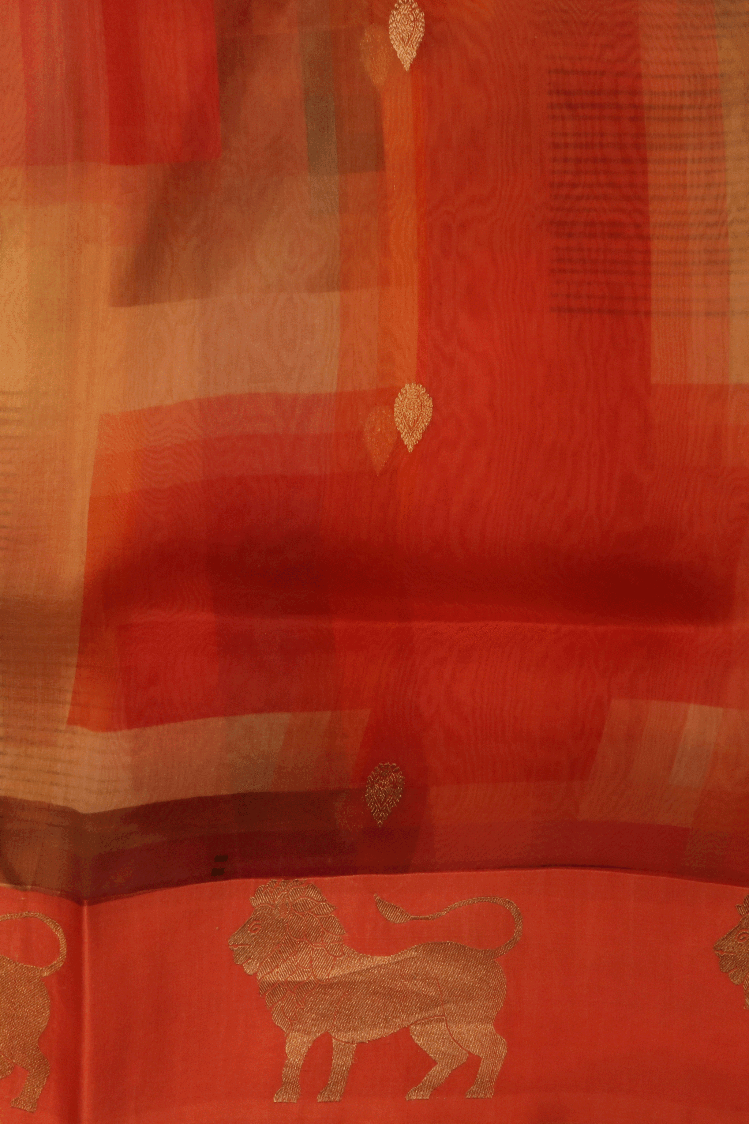 Multicolour Printed Organza Saree  Mokshaa
