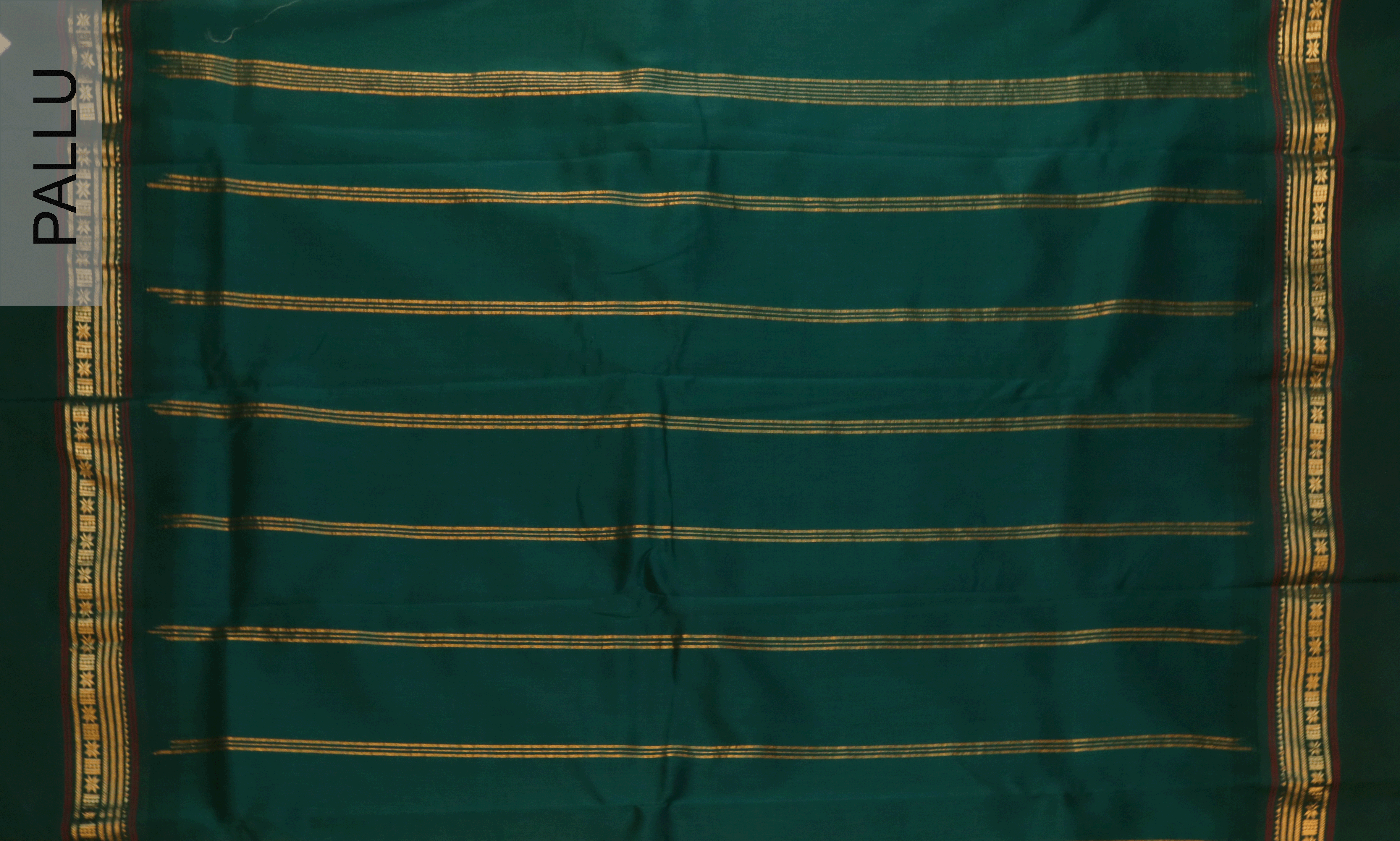 Dusty Sage Floral Printed Saree With Bottle Green Zari Border  Mokshaa