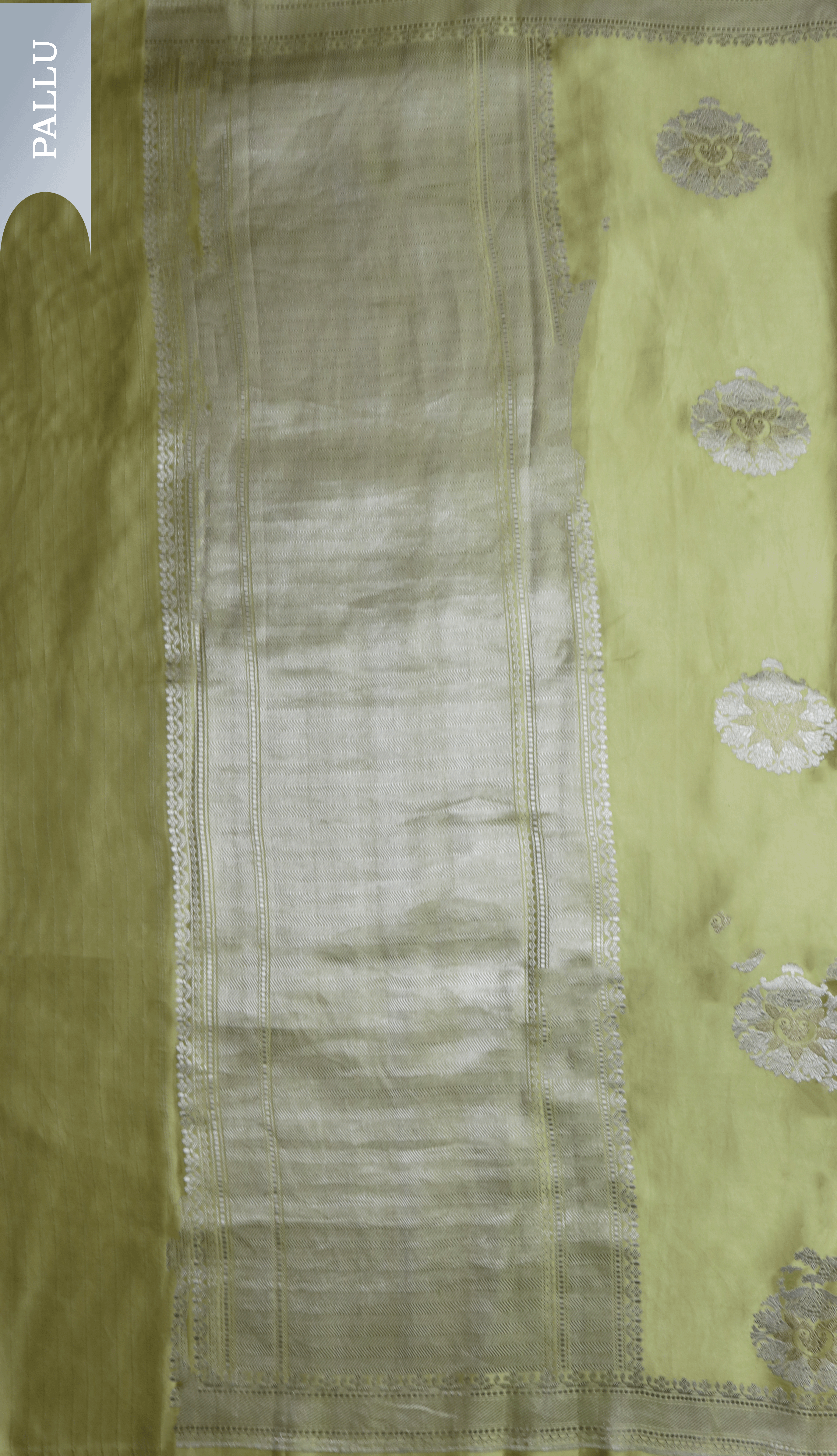 Light Pistachio Green Banarasi Silk Saree  Mokshaa