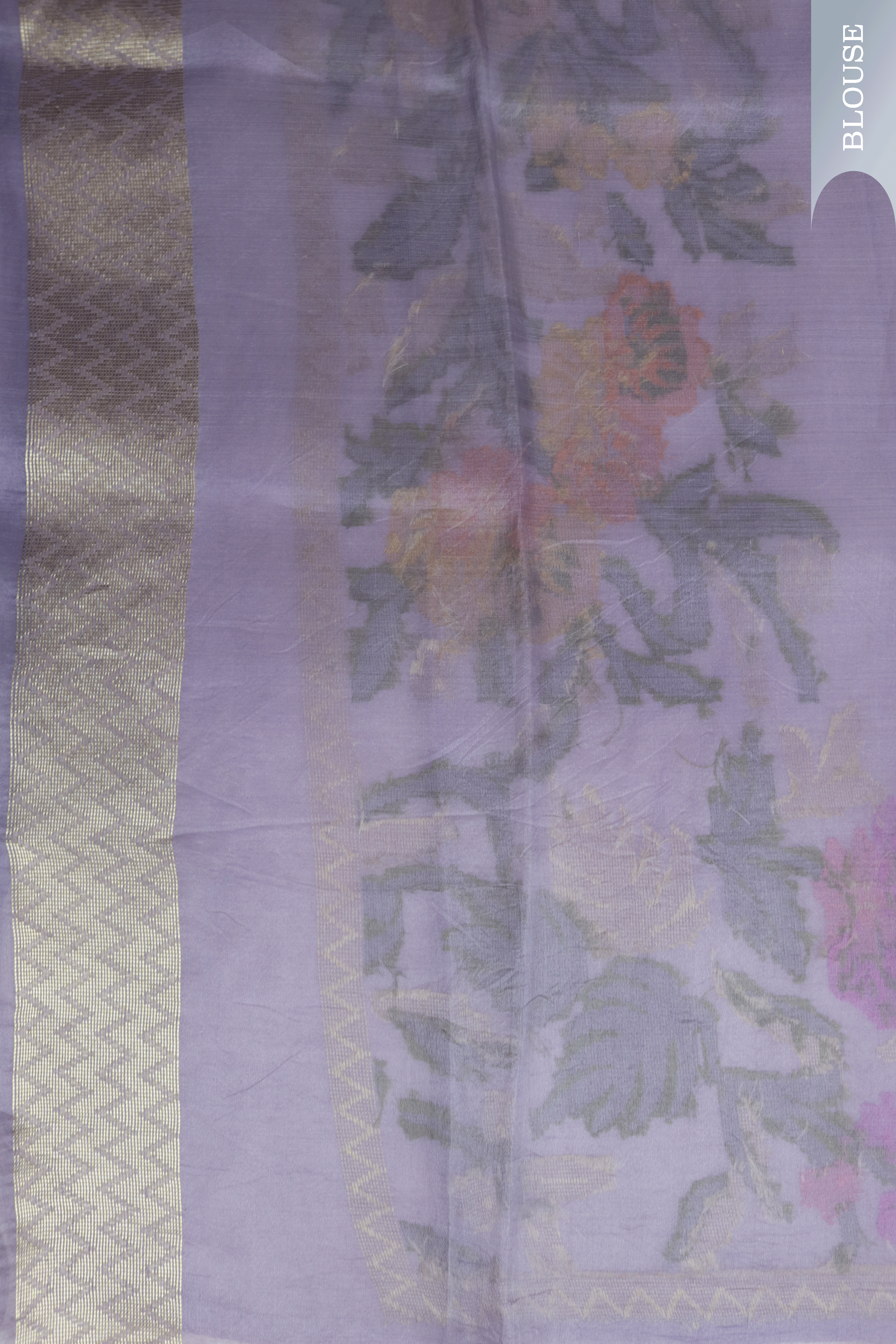 Lavender Banarasi Kora Silk Saree  Mokshaa