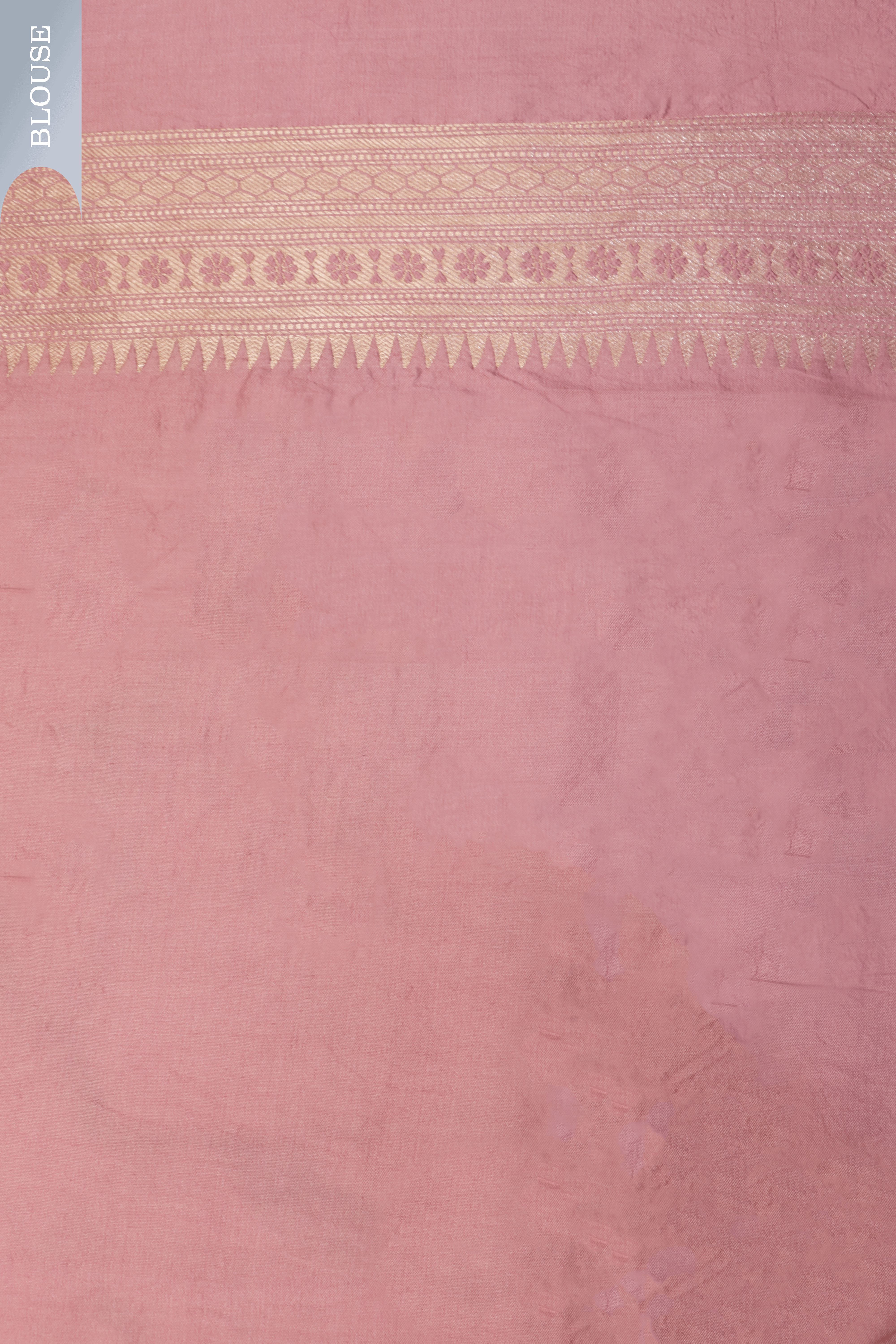 Blush Pink Banarasi Crepe Silk Saree  Mokshaa
