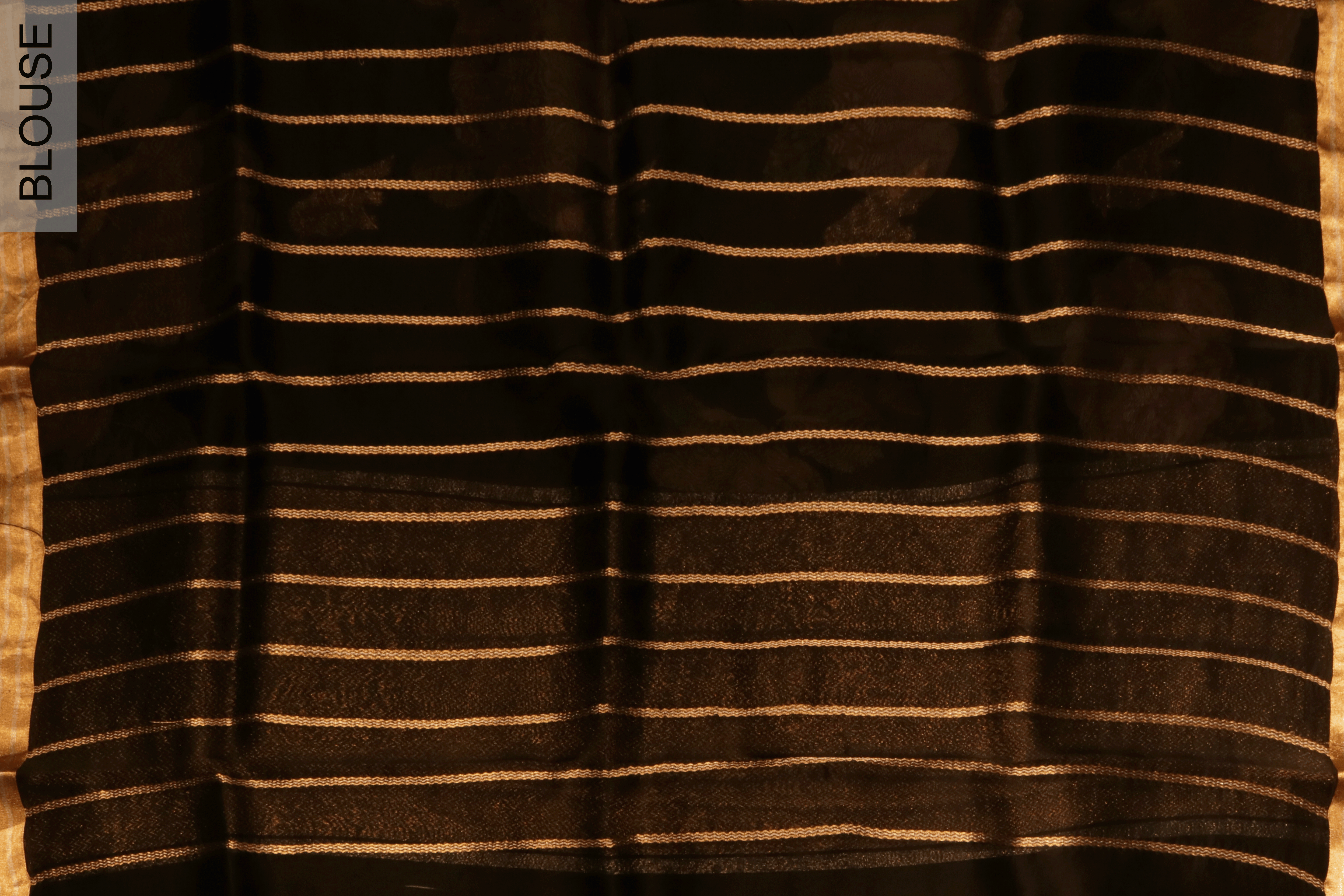 Black Printed Organza Saree  Mokshaa