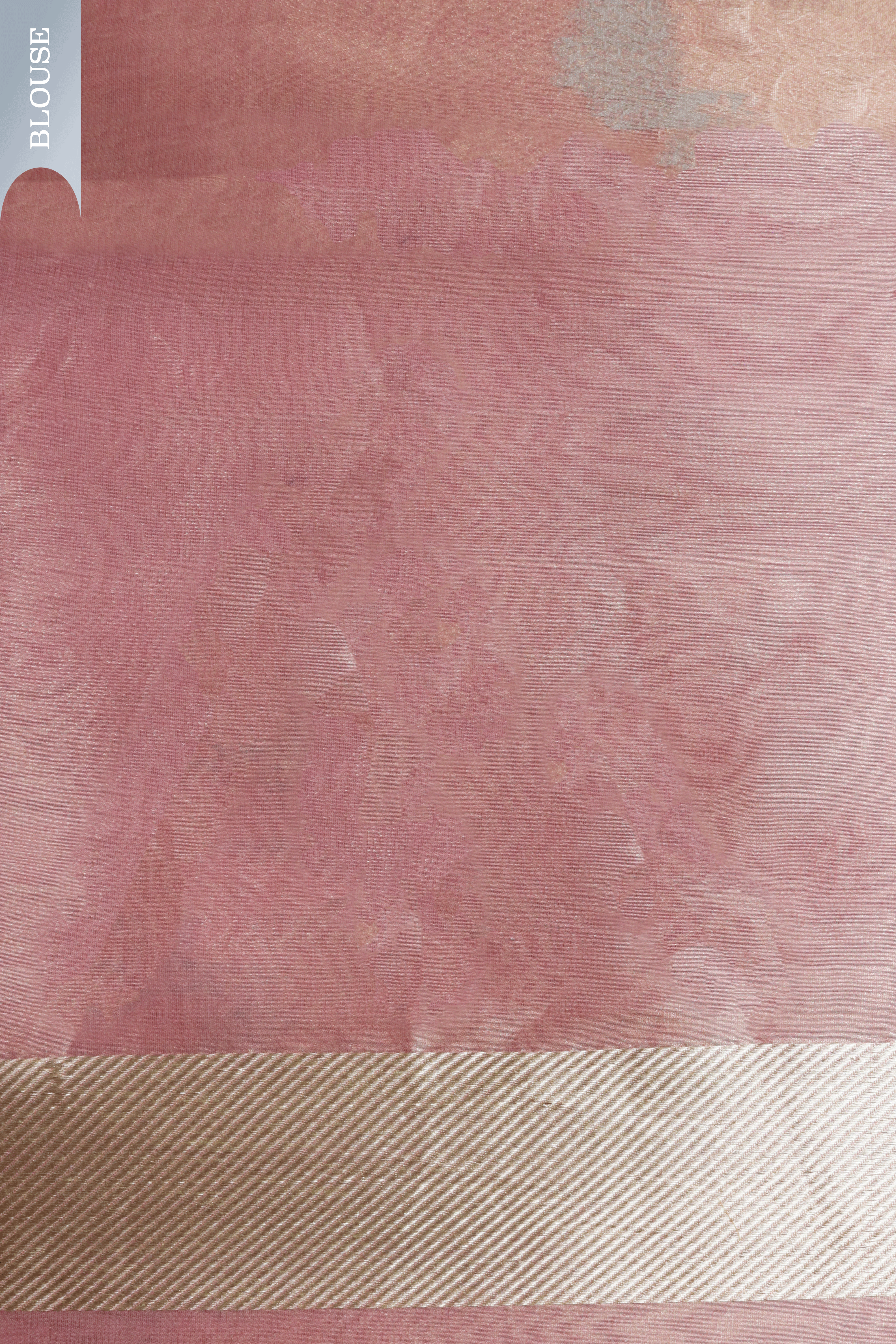 Peach Banaras Kora Tissue Silk Saree  Mokshaa