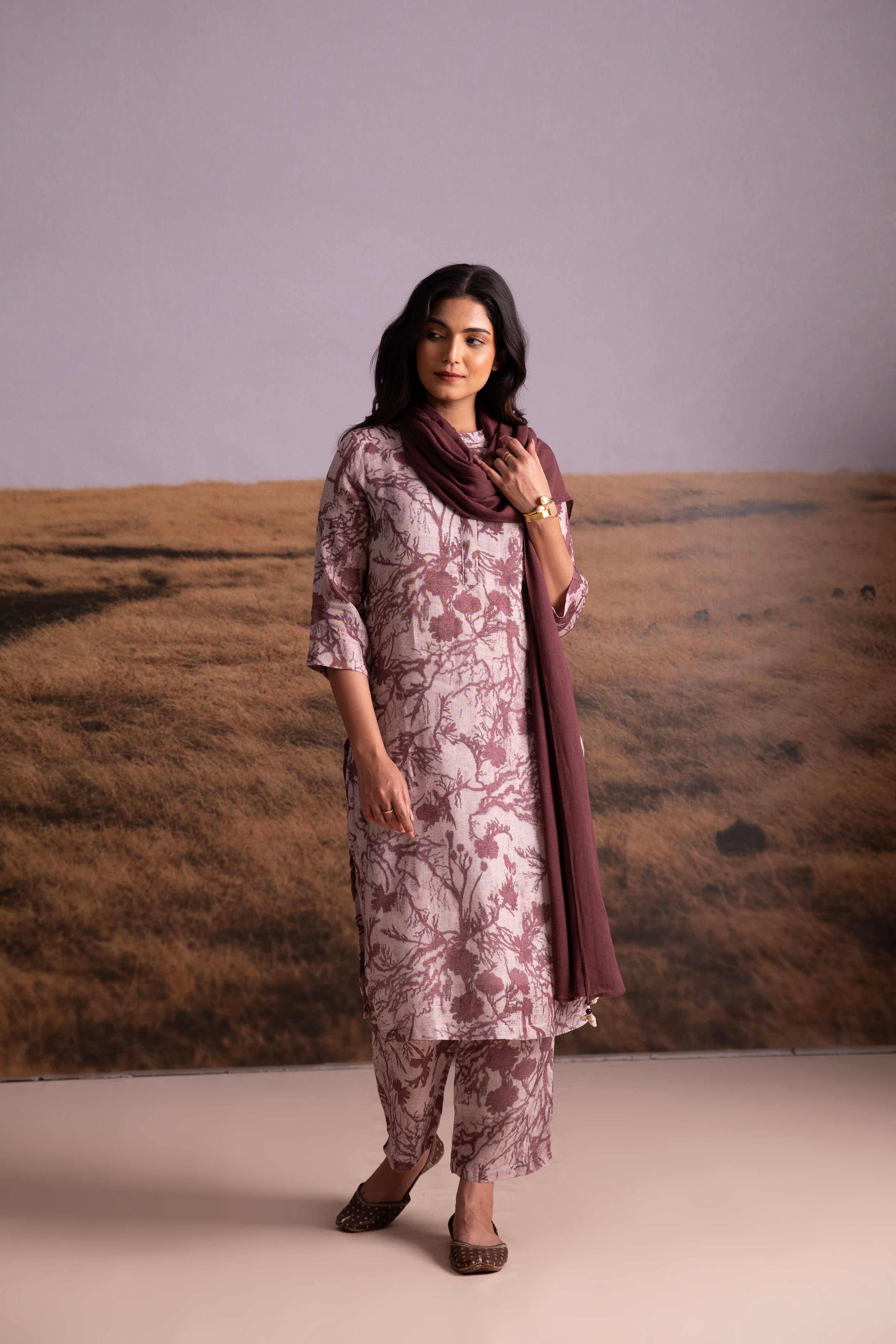 Pure Hemp Cocoa Salwar Set