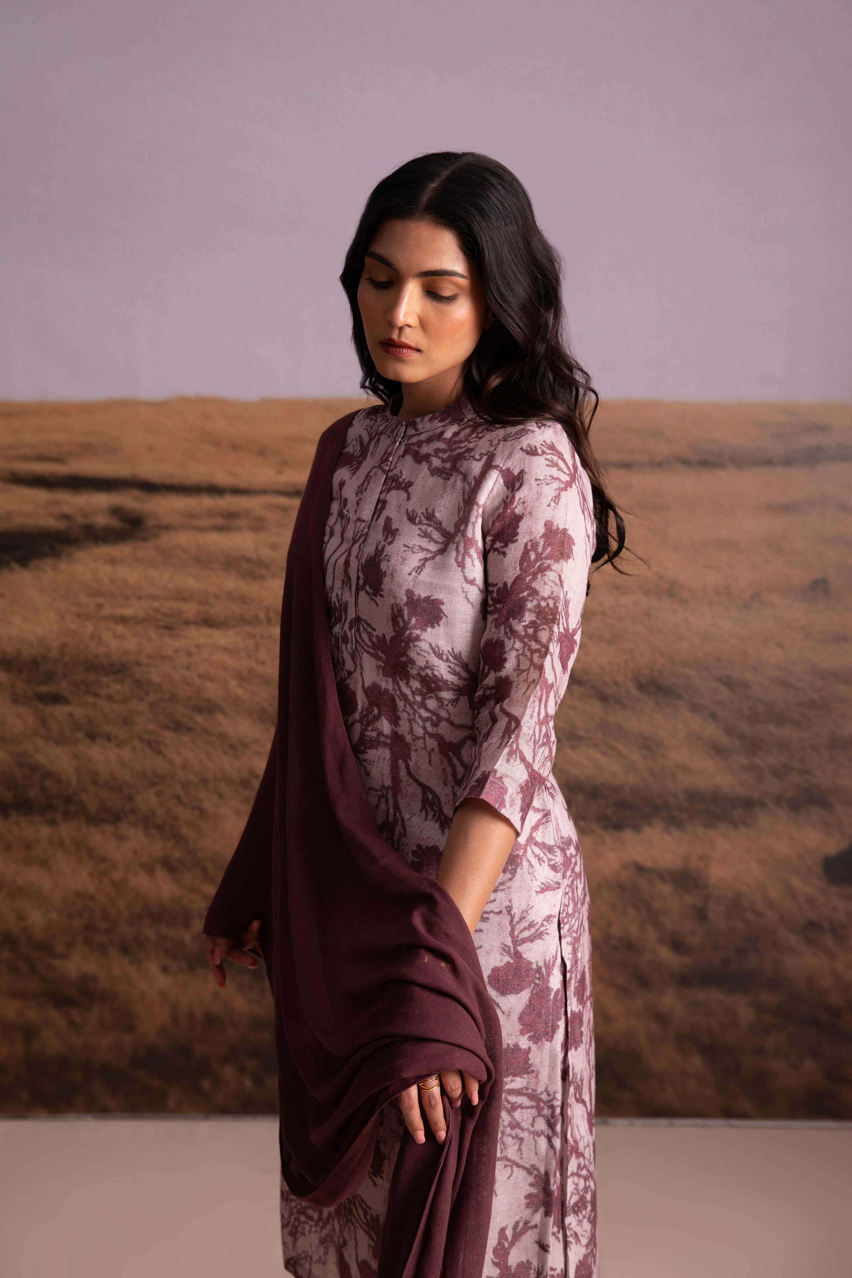 Pure Hemp Cocoa Salwar Set - Mokshaa