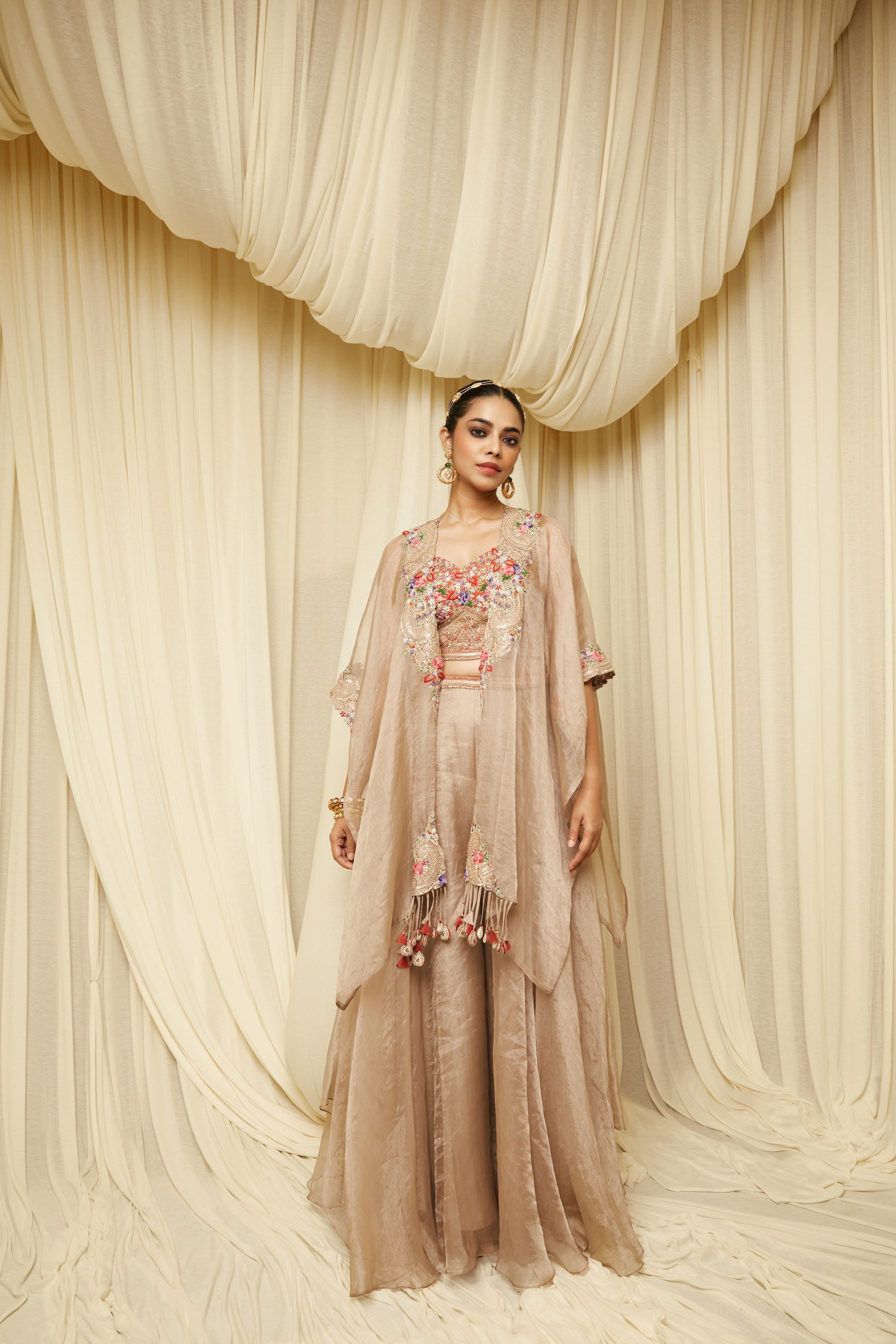 Golden Dori Indo-Western Dress  Mokshaa