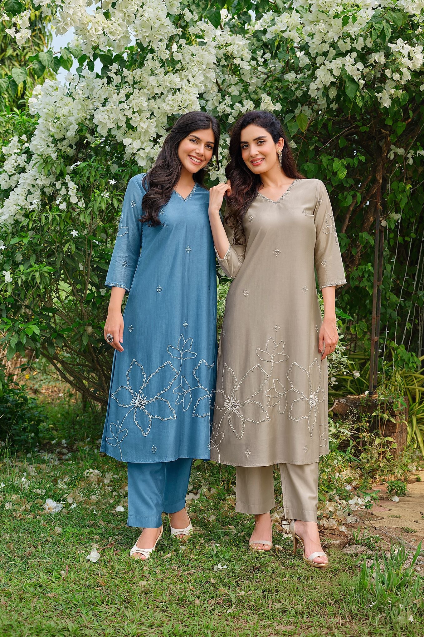 Grey Kurta Set