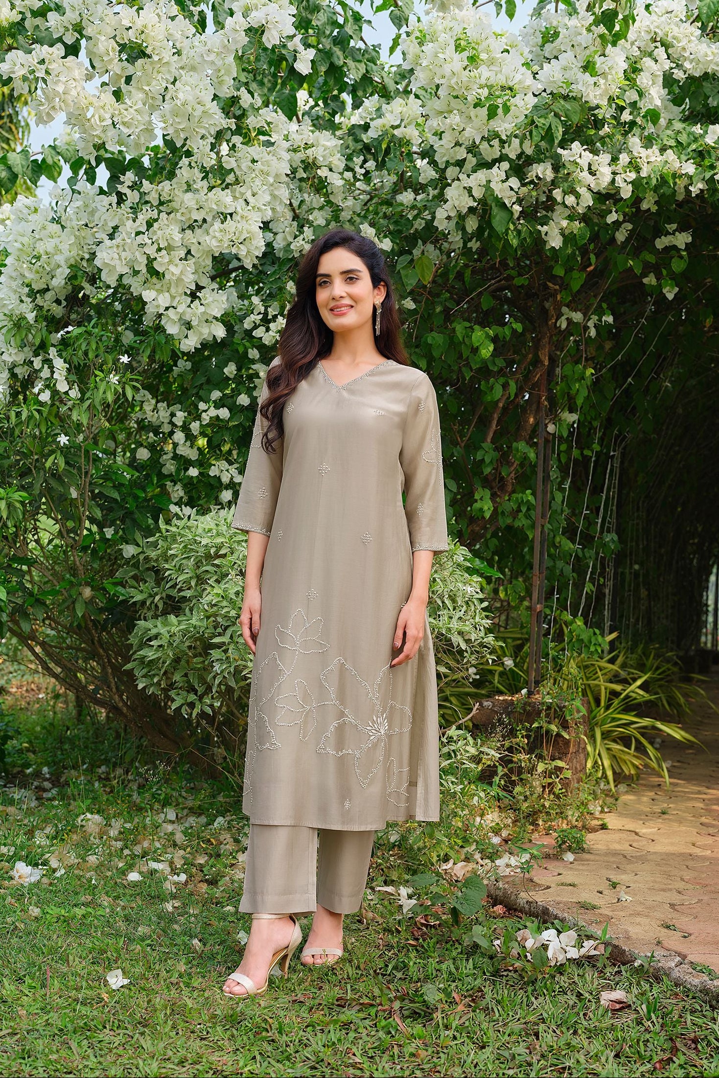 Grey Kurta Set