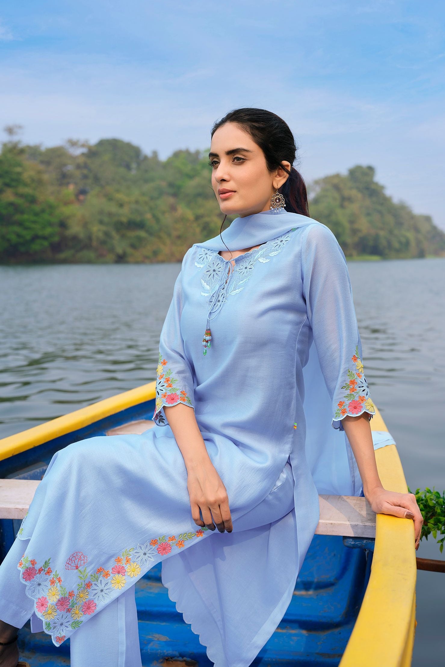 Sky Blue Salwar Set