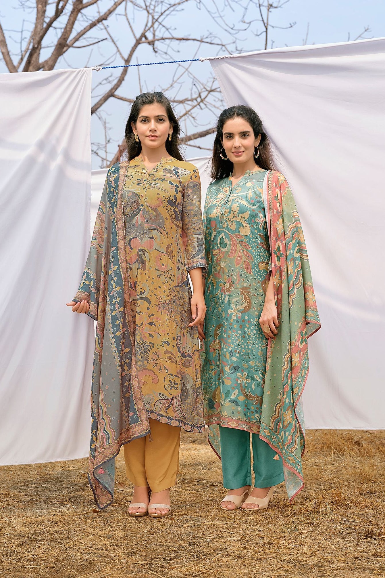 Mustard Printed Salwar Set
