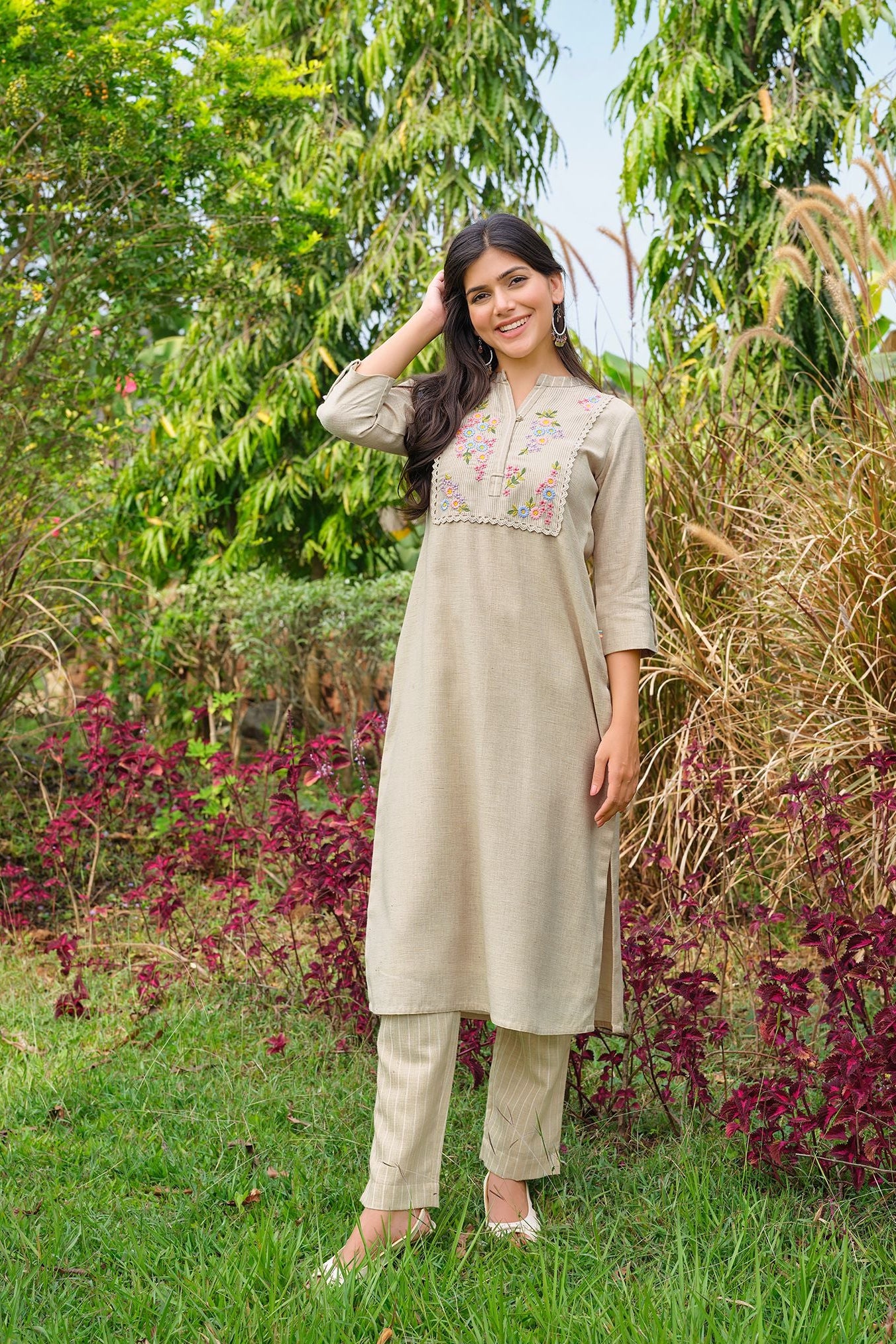 Beige Kurta Set