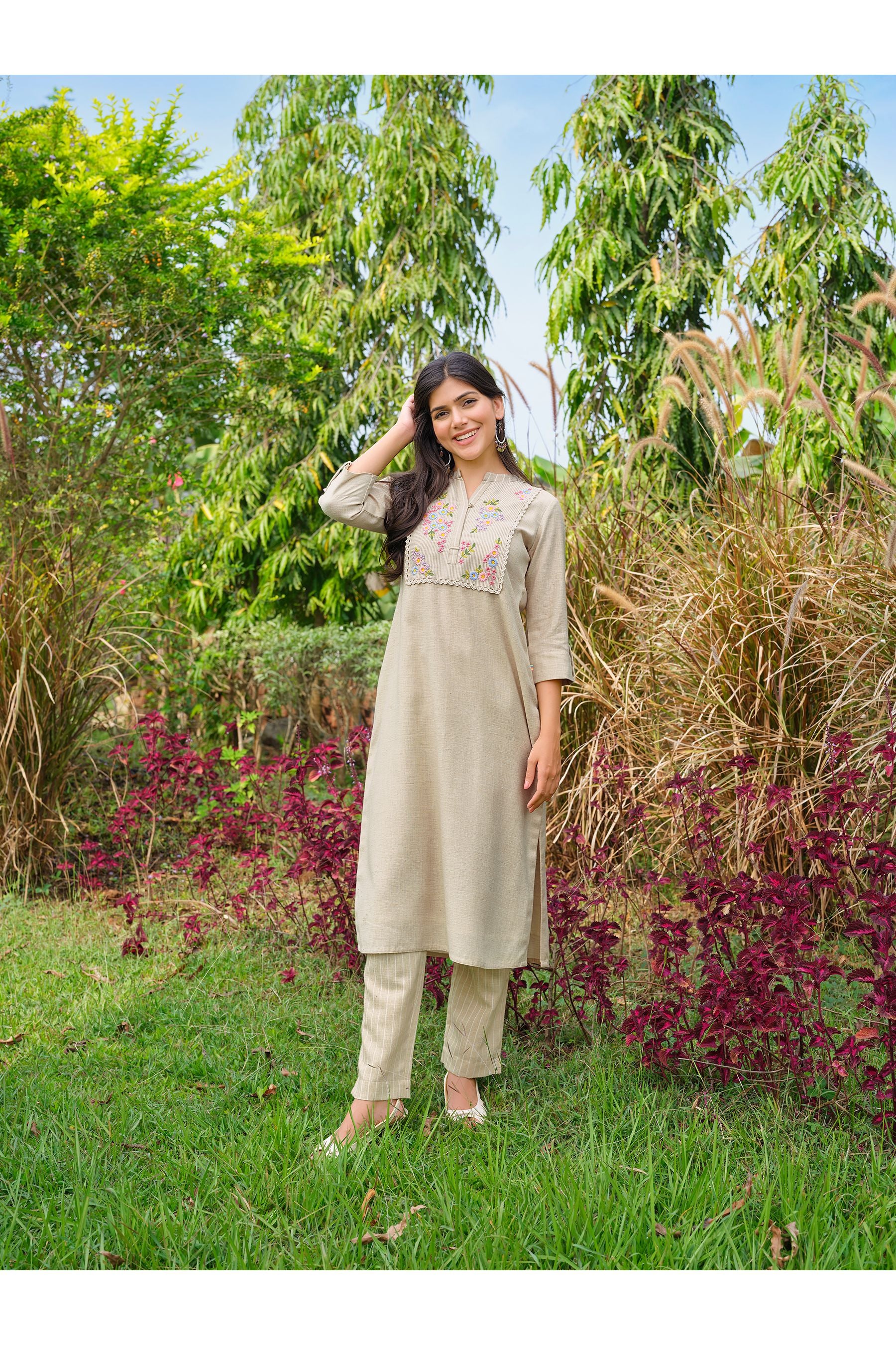 Beige Kurta Set