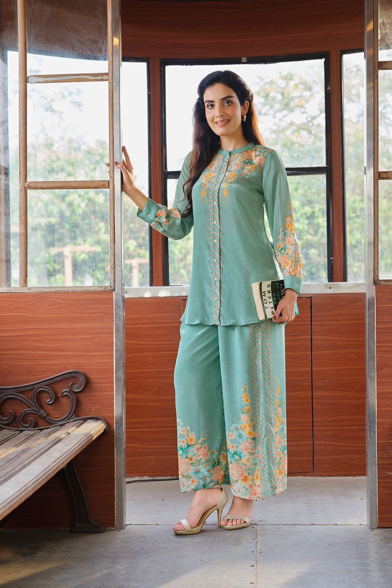 Mint Green Printed Co-ord Set