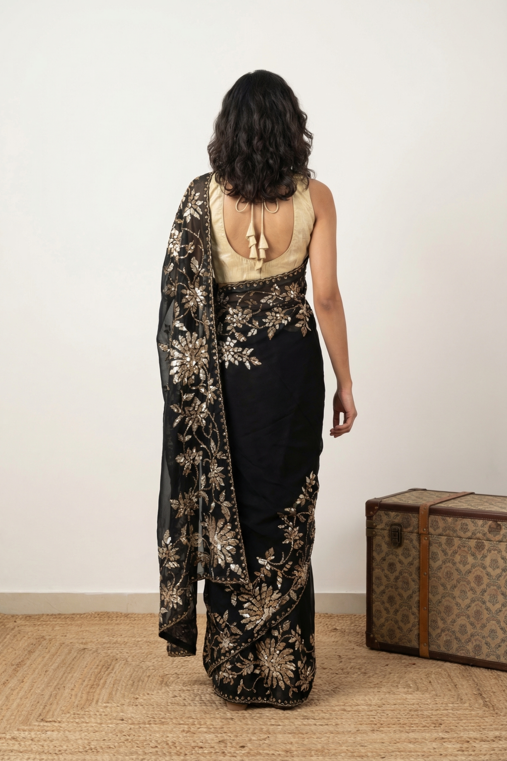 Black Organza Saree
