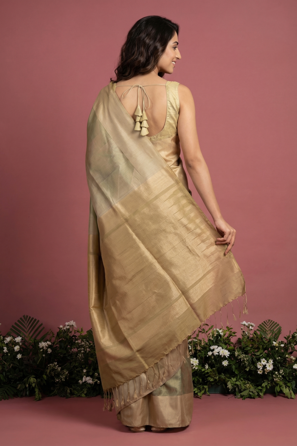 Multi Color Soft Silk Saree with Zari Woven Body