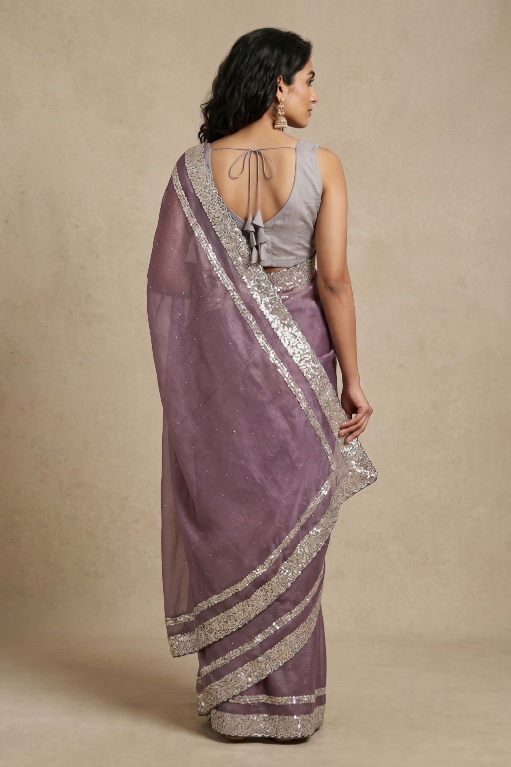 Lavender Crush Tissue Saree
