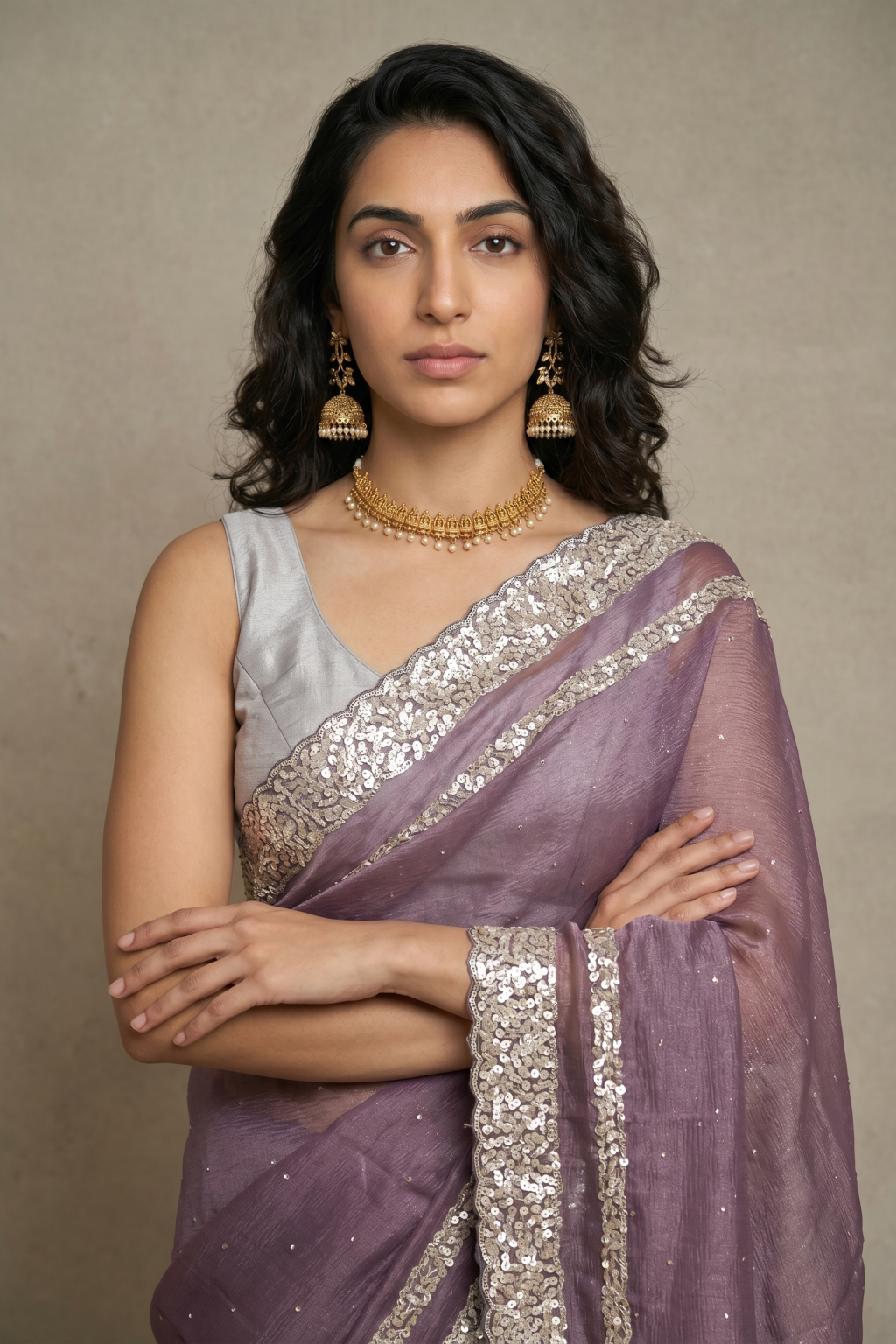Lavender Crush Tissue Saree