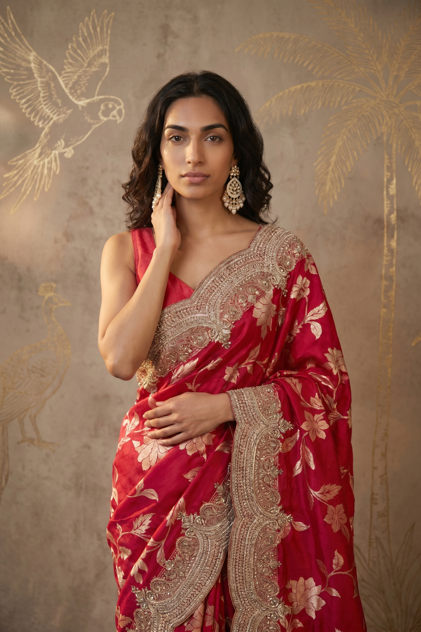 Rani Pink Banarasi Silk Saree