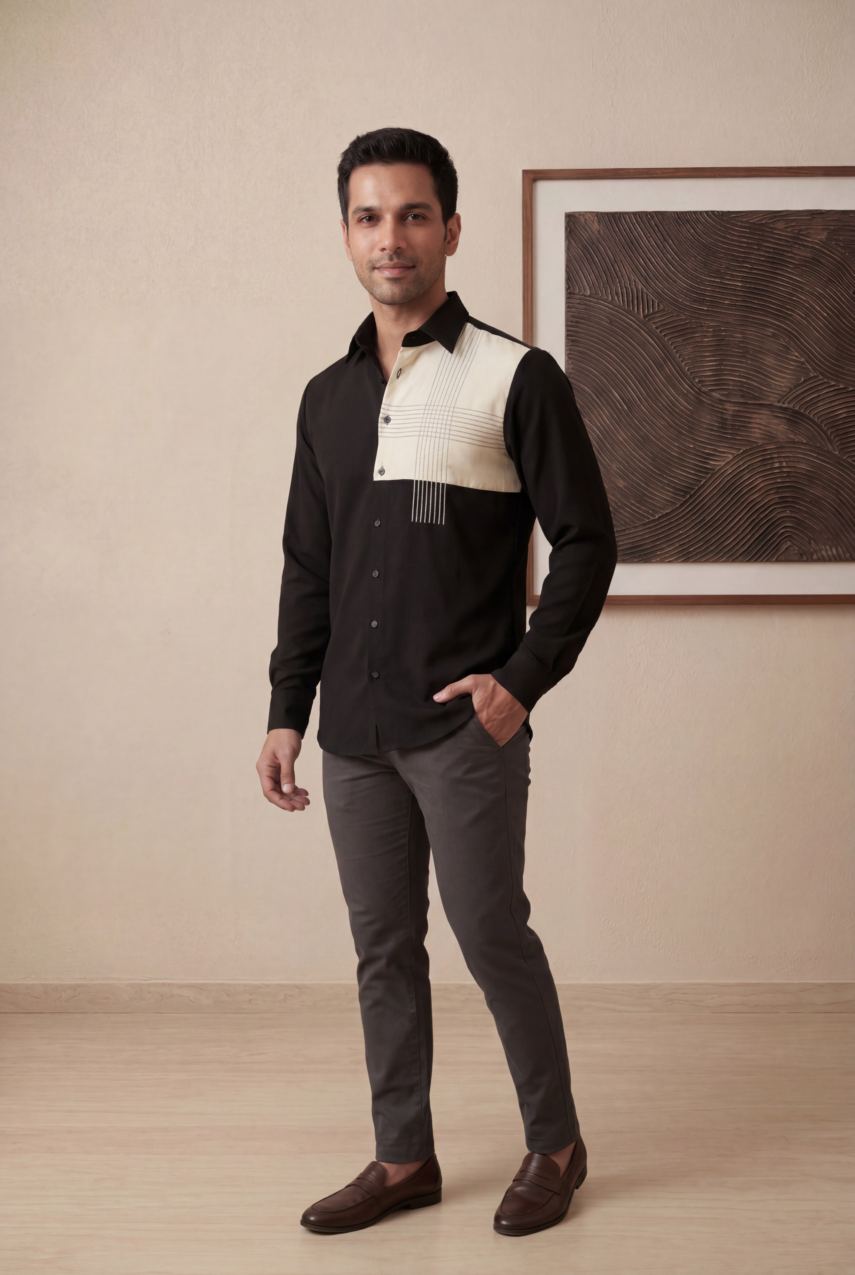Black Bomario Full Sleeve Shirt