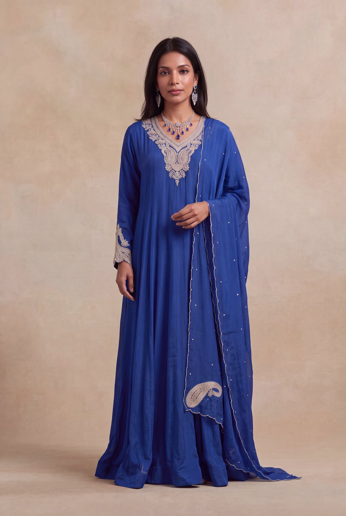 Royal Blue Georgette Anarkali