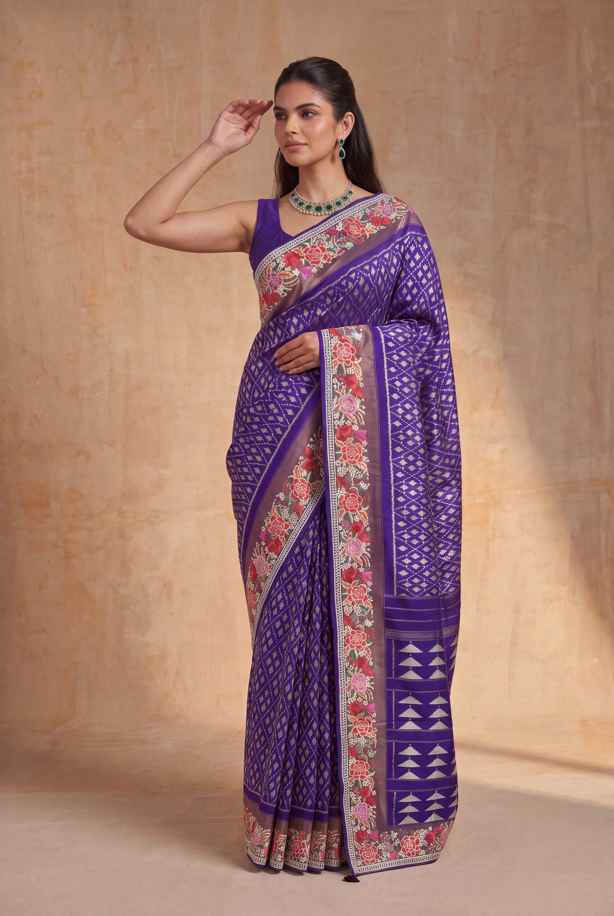 Purple Patola Silk Saree