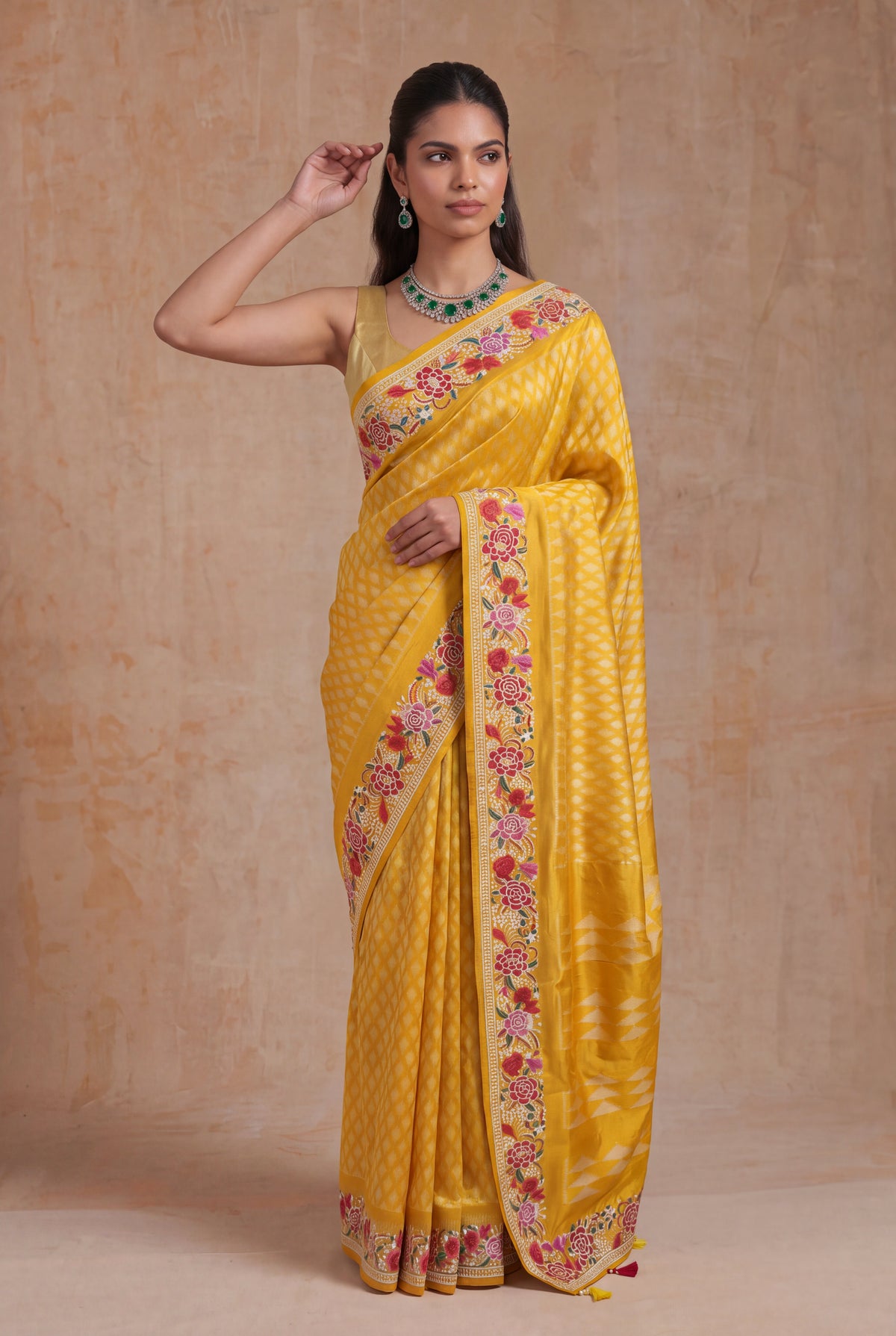 Yellow Patola Silk Saree