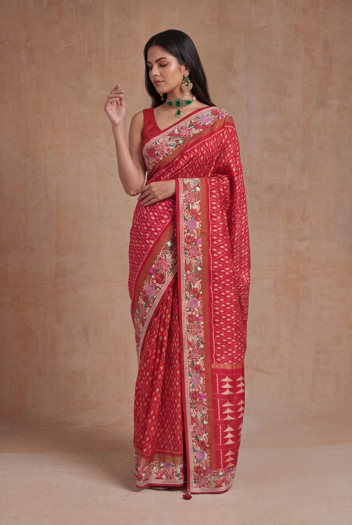Red Patola Silk Saree