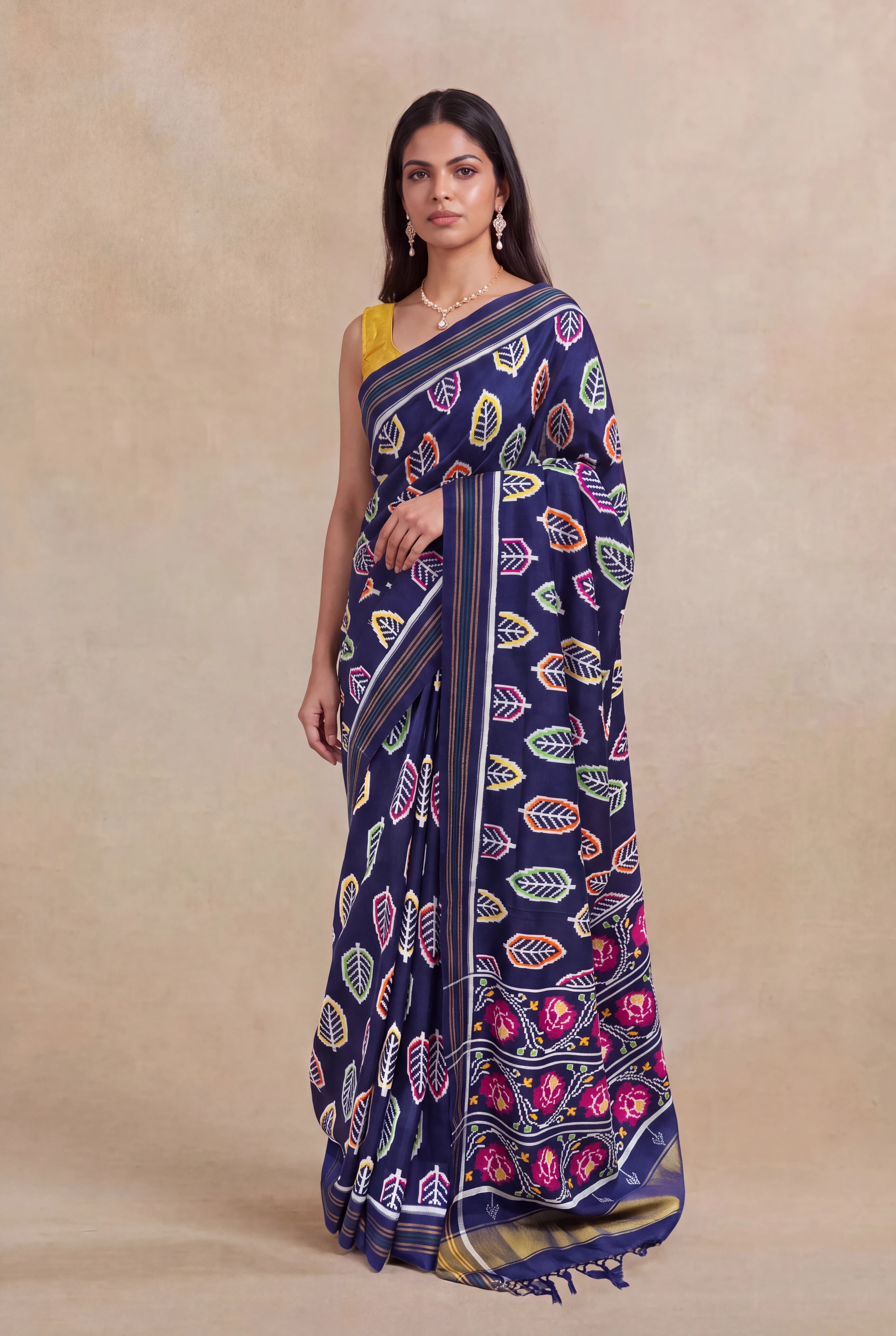 Blue Pattan Patola Silk Saree