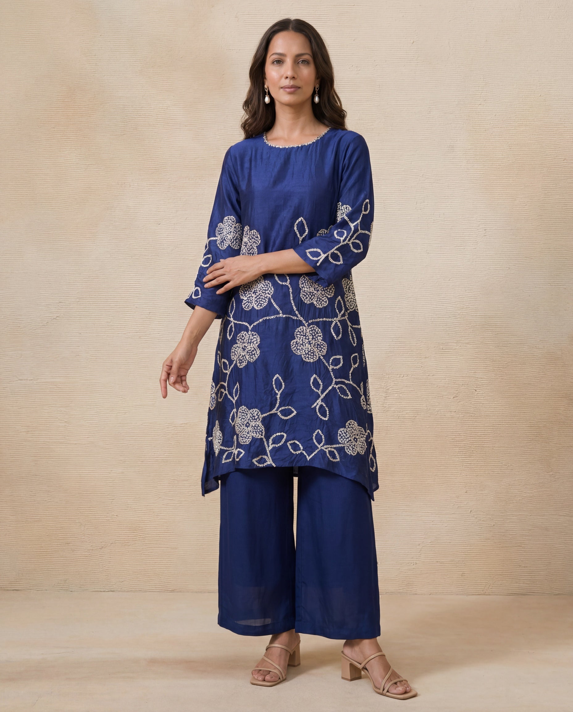 Royal Blue Soft Silk Co-Ord Set
