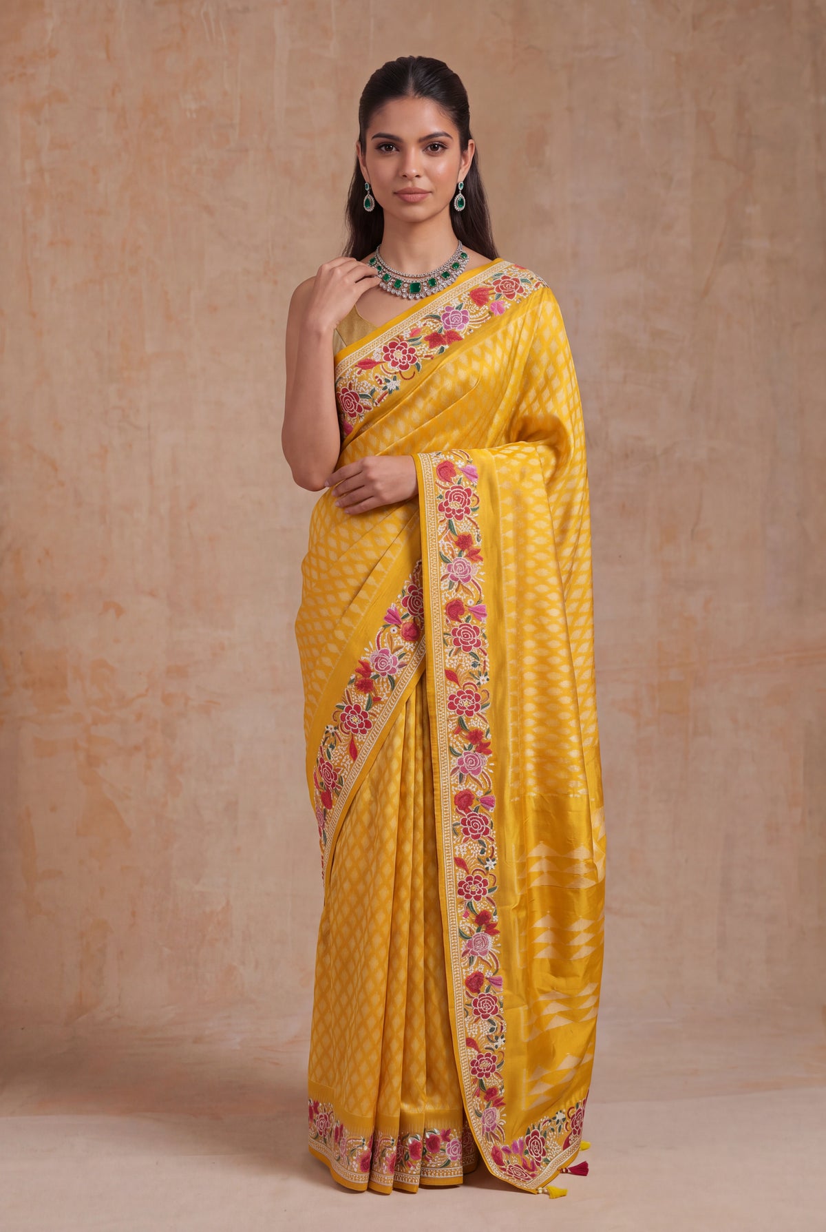 Yellow Patola Silk Saree
