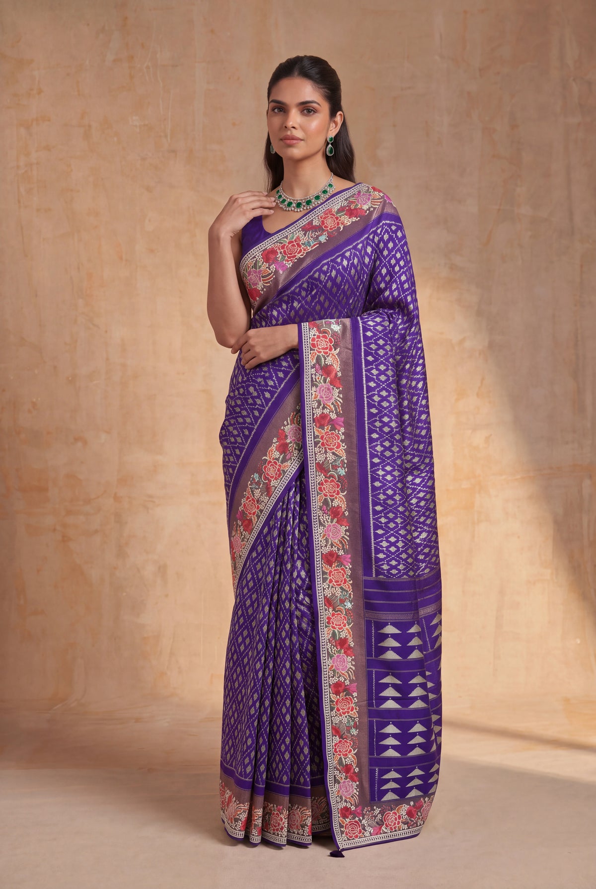 Purple Patola Silk Saree