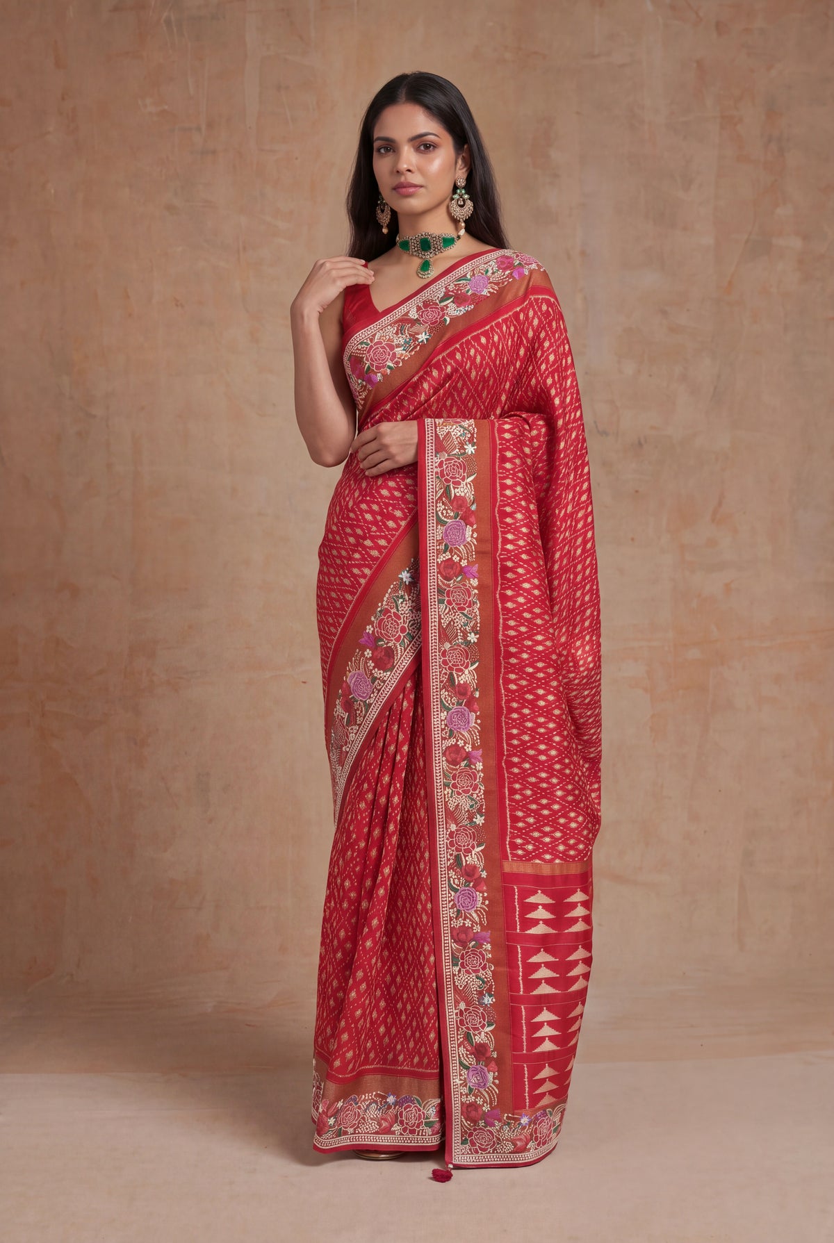 Red Patola Silk Saree
