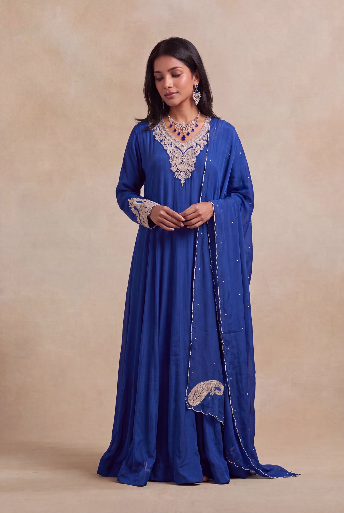 Royal Blue Georgette Anarkali