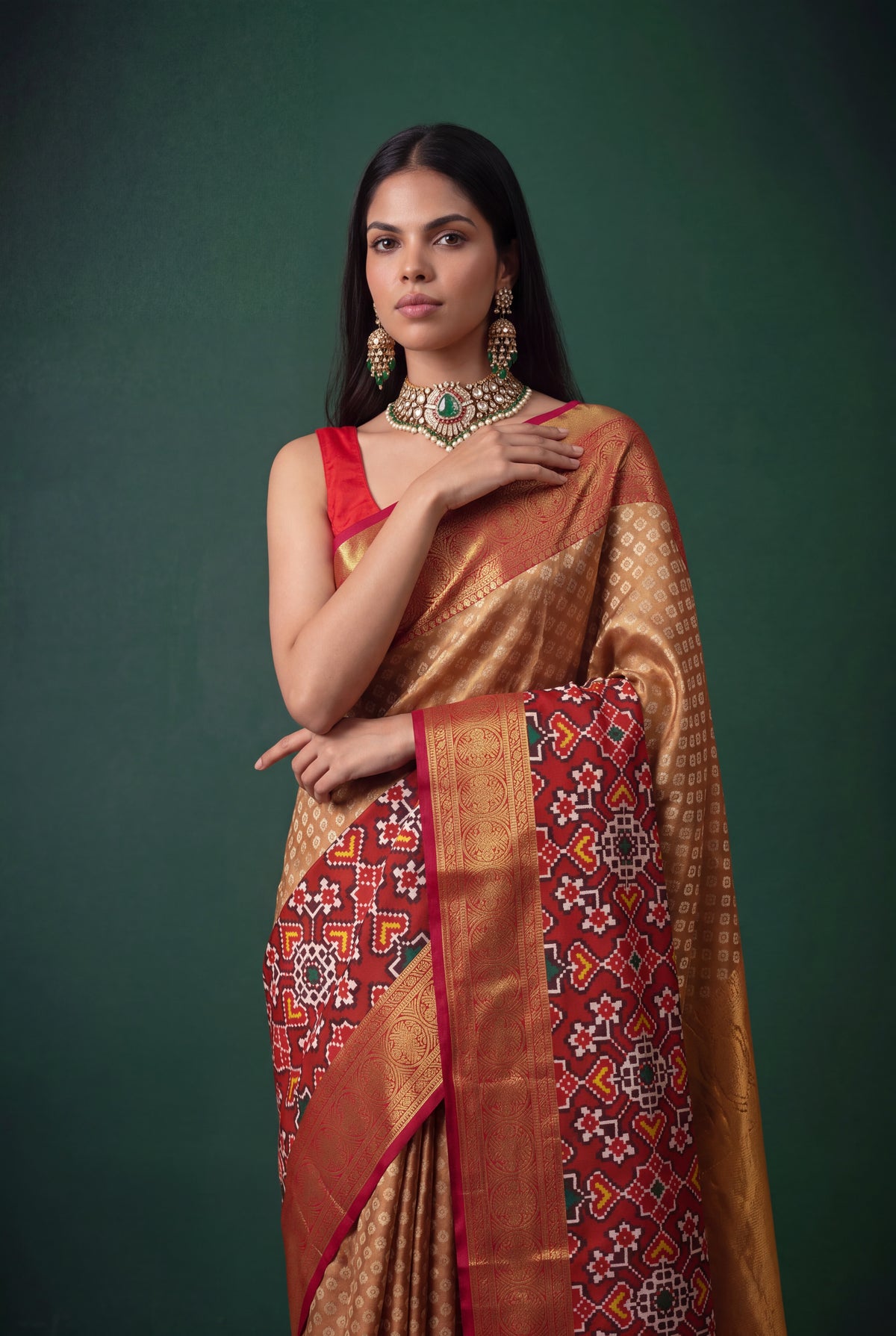Gold Kanchivaram Tissue Silk Saree