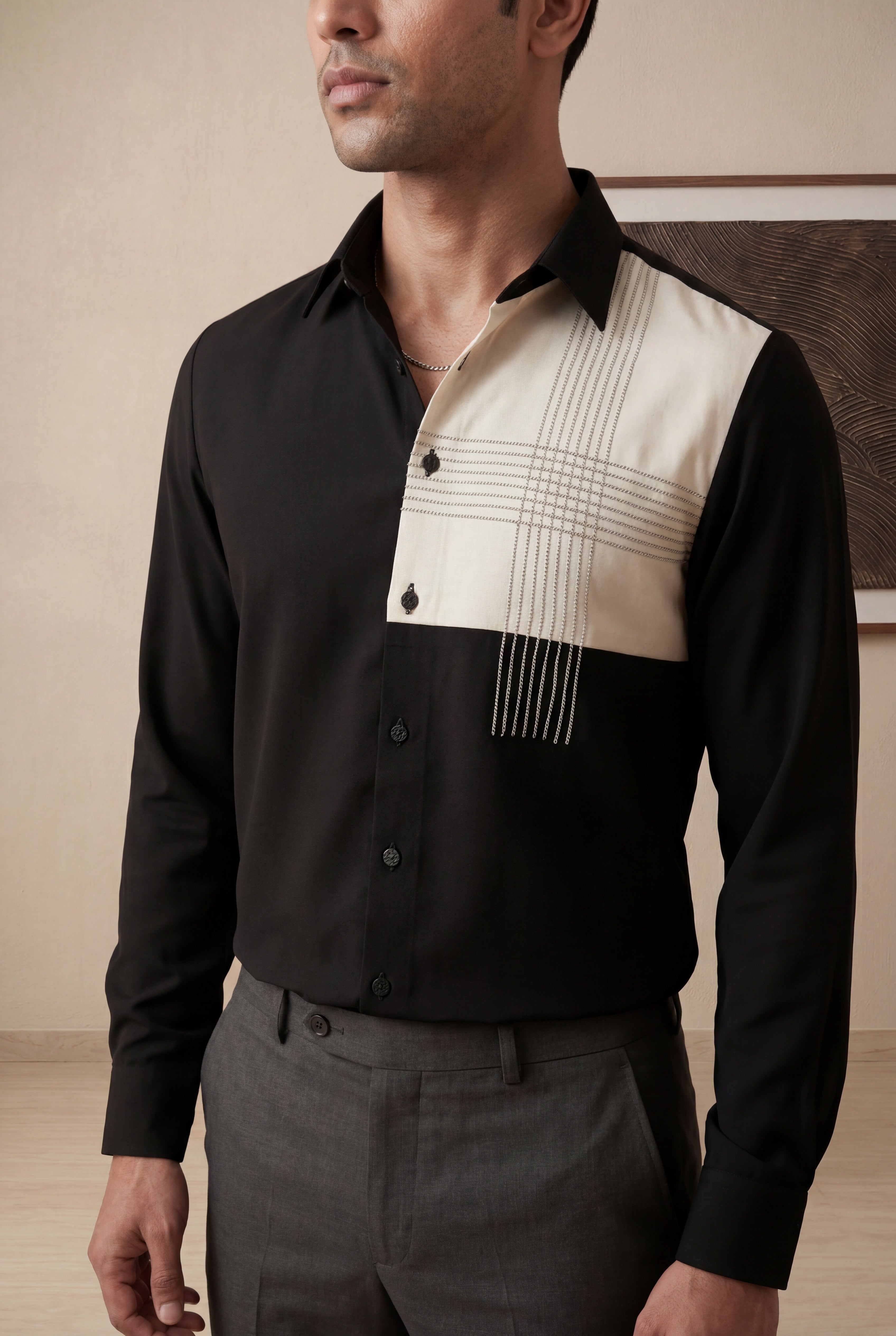 Black Bomario Full Sleeve Shirt