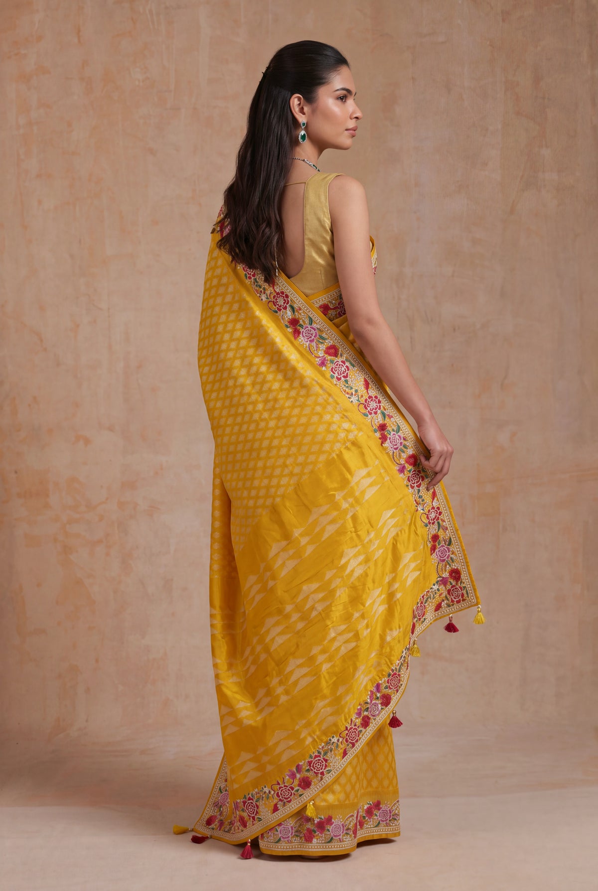Yellow Patola Silk Saree