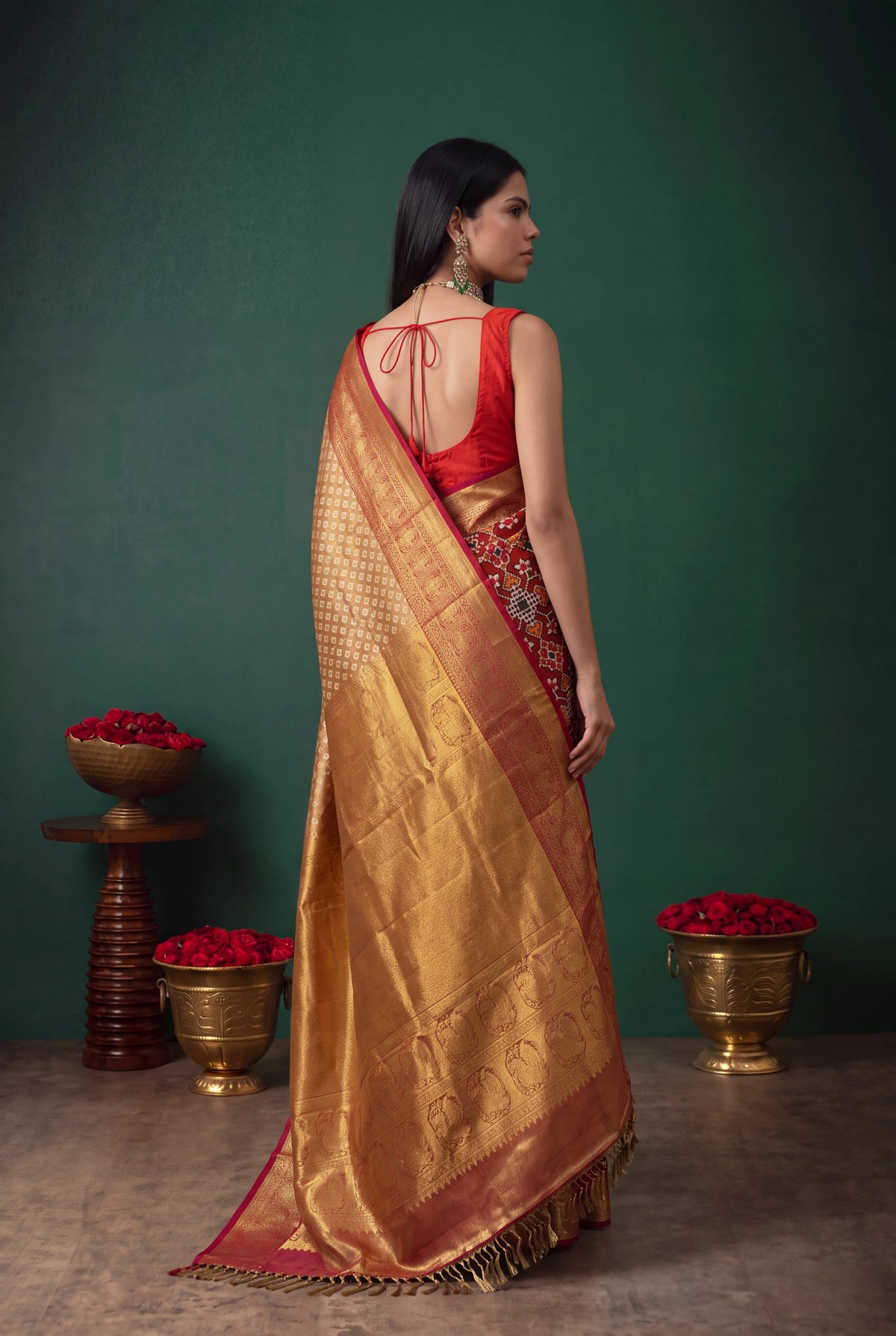 Gold Kanchivaram Tissue Silk Saree